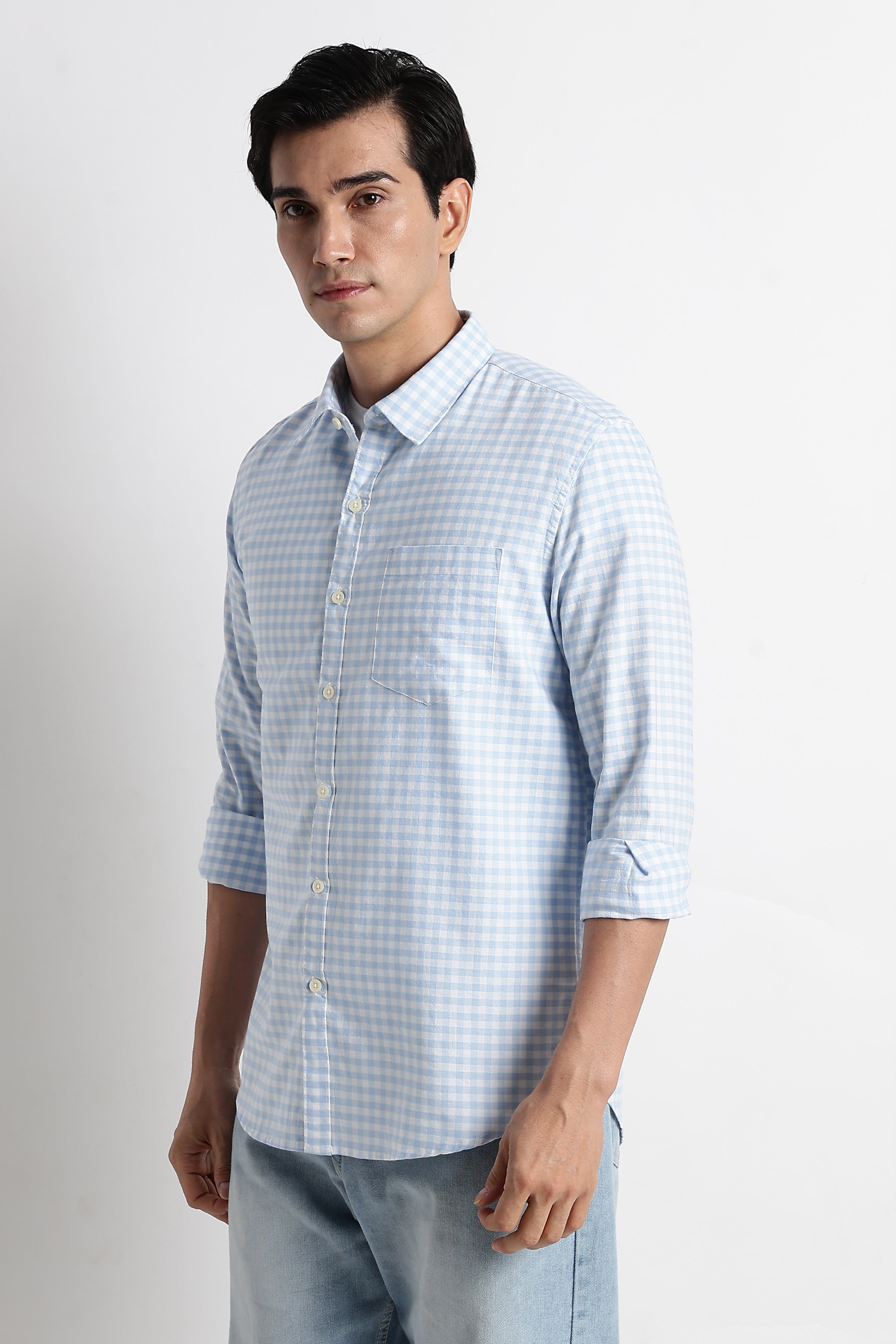 Men Classic Oxford Check Shirt