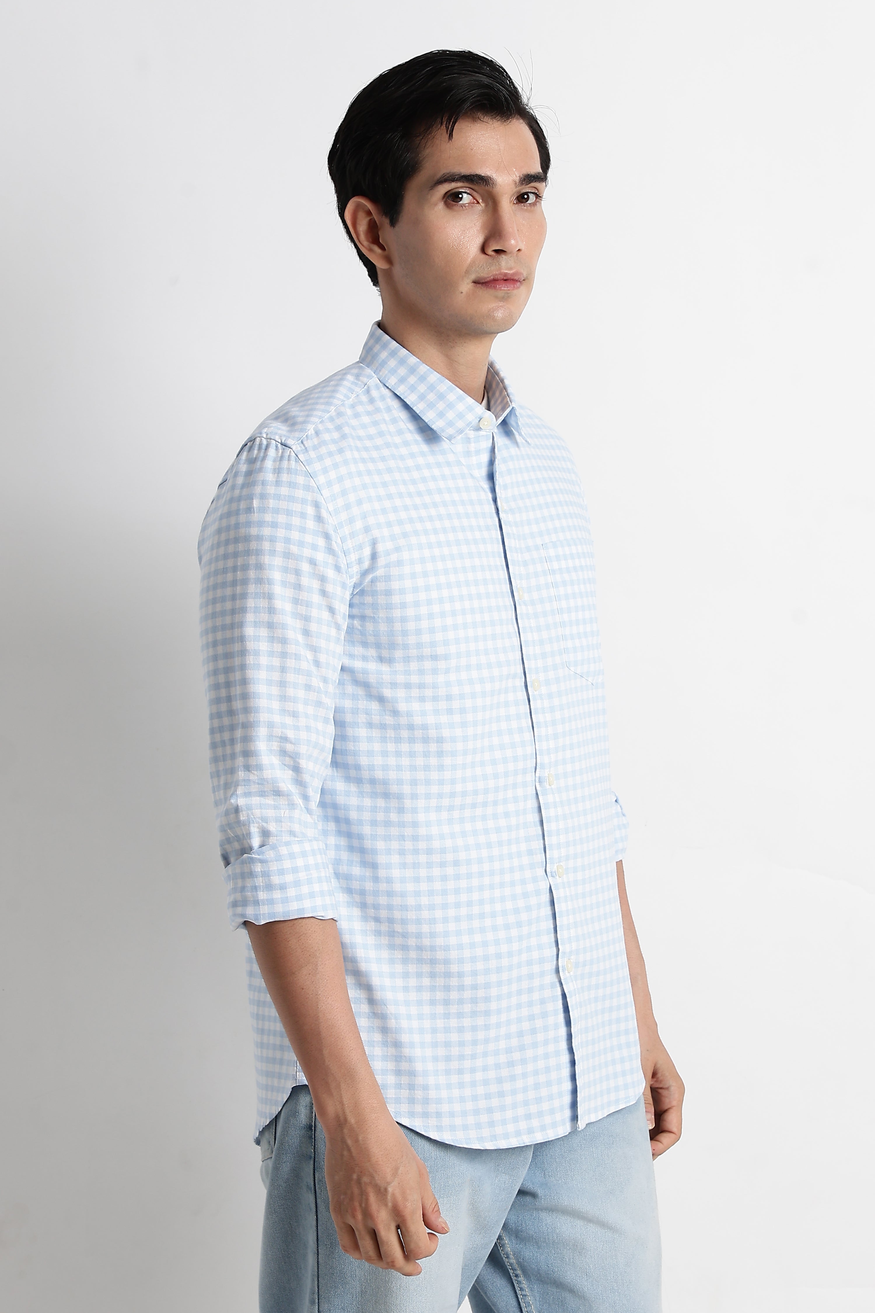 Men Classic Oxford Check Shirt