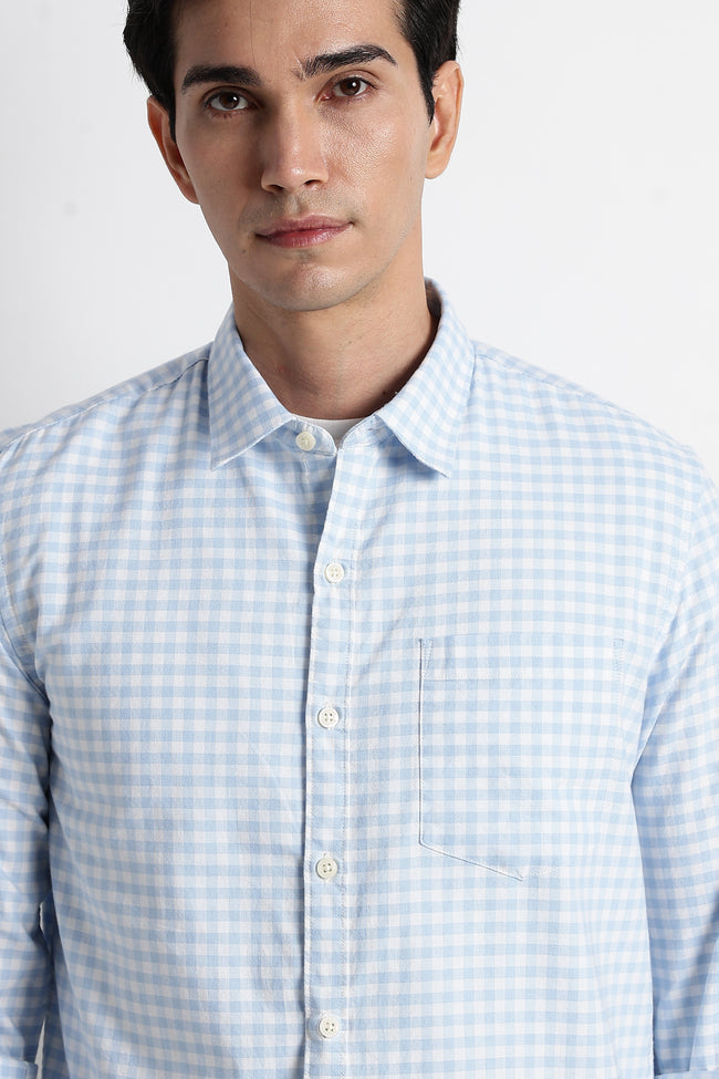Men Classic Oxford Check Shirt