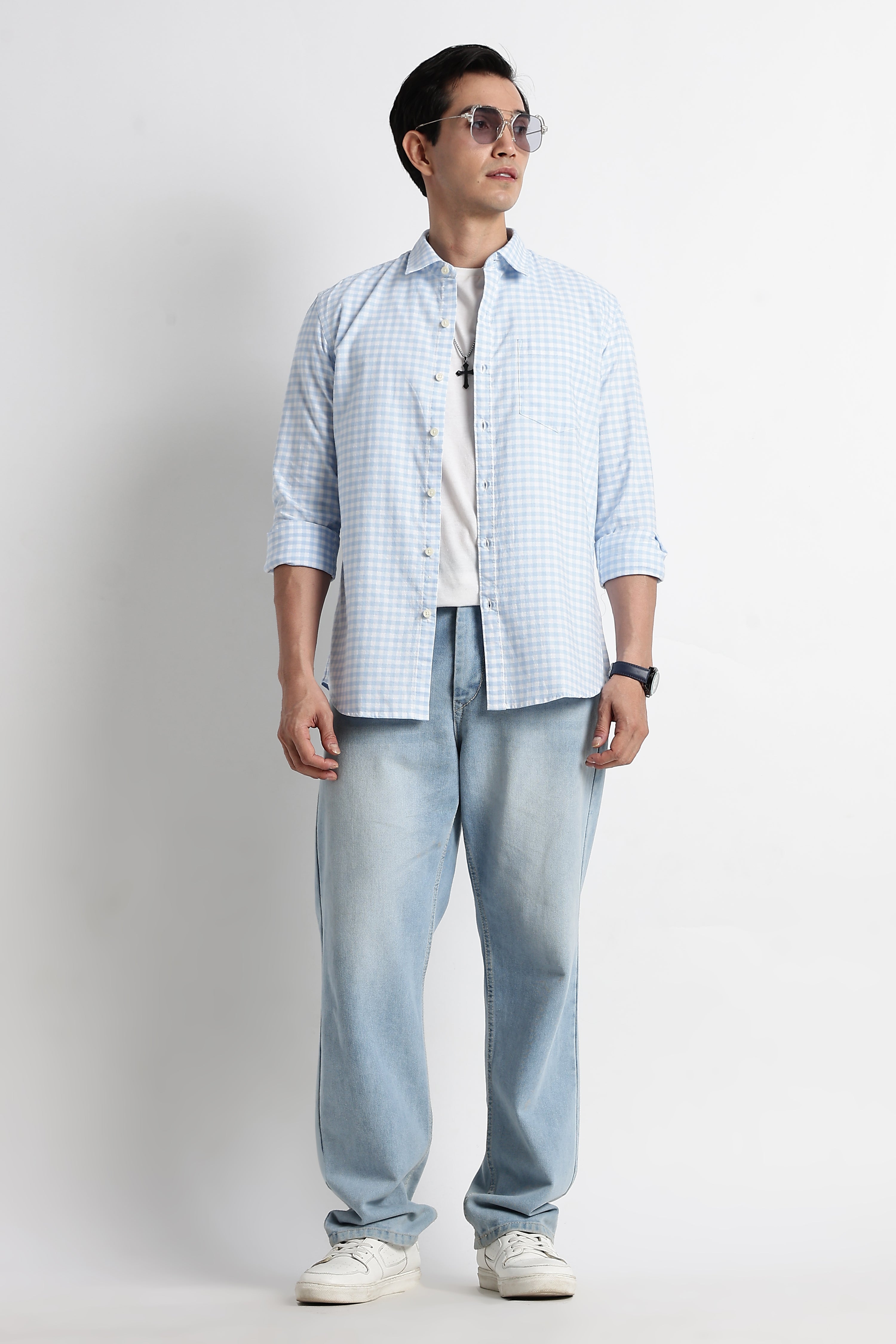 Men Classic Oxford Check Shirt