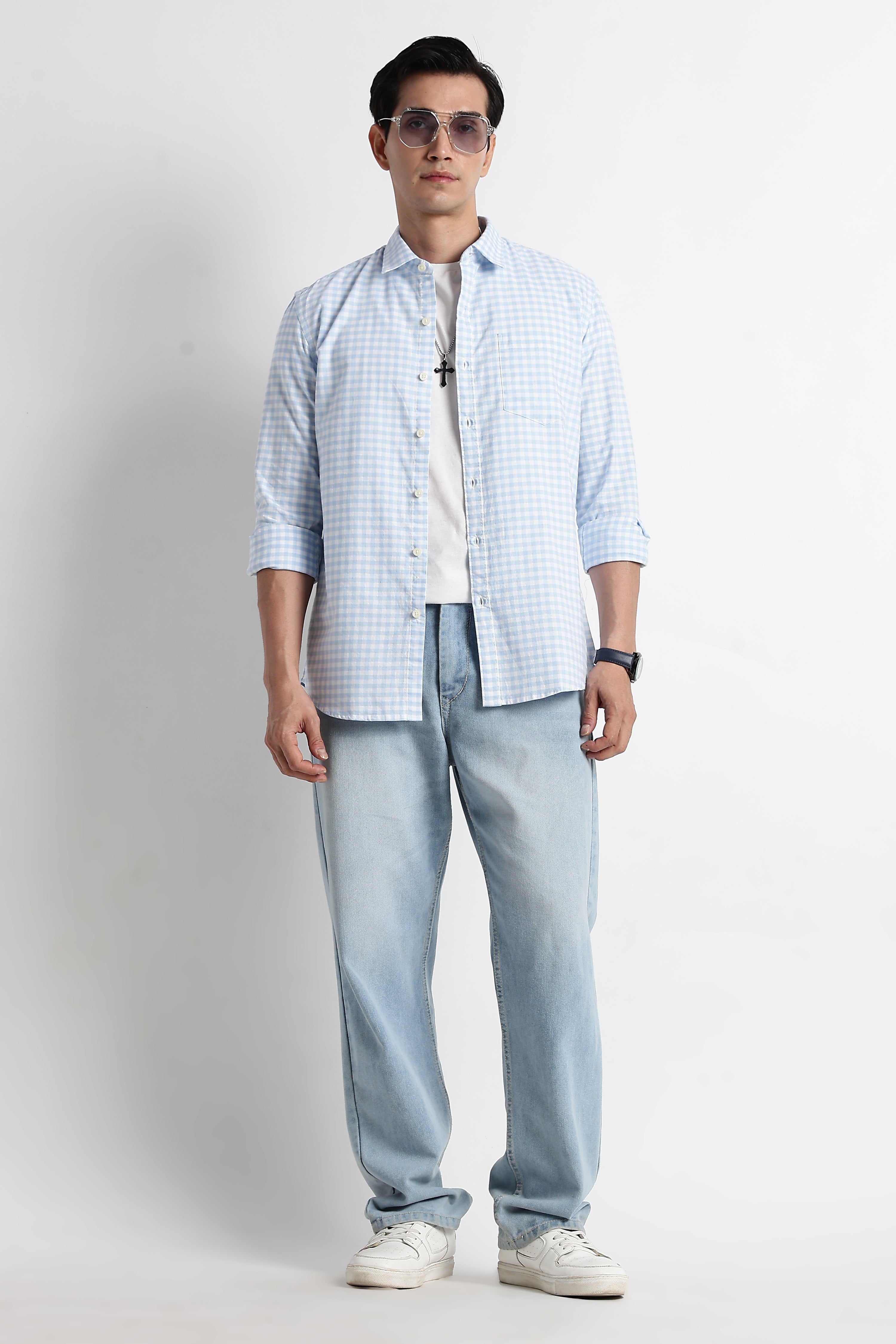 Men Classic Oxford Check Shirt