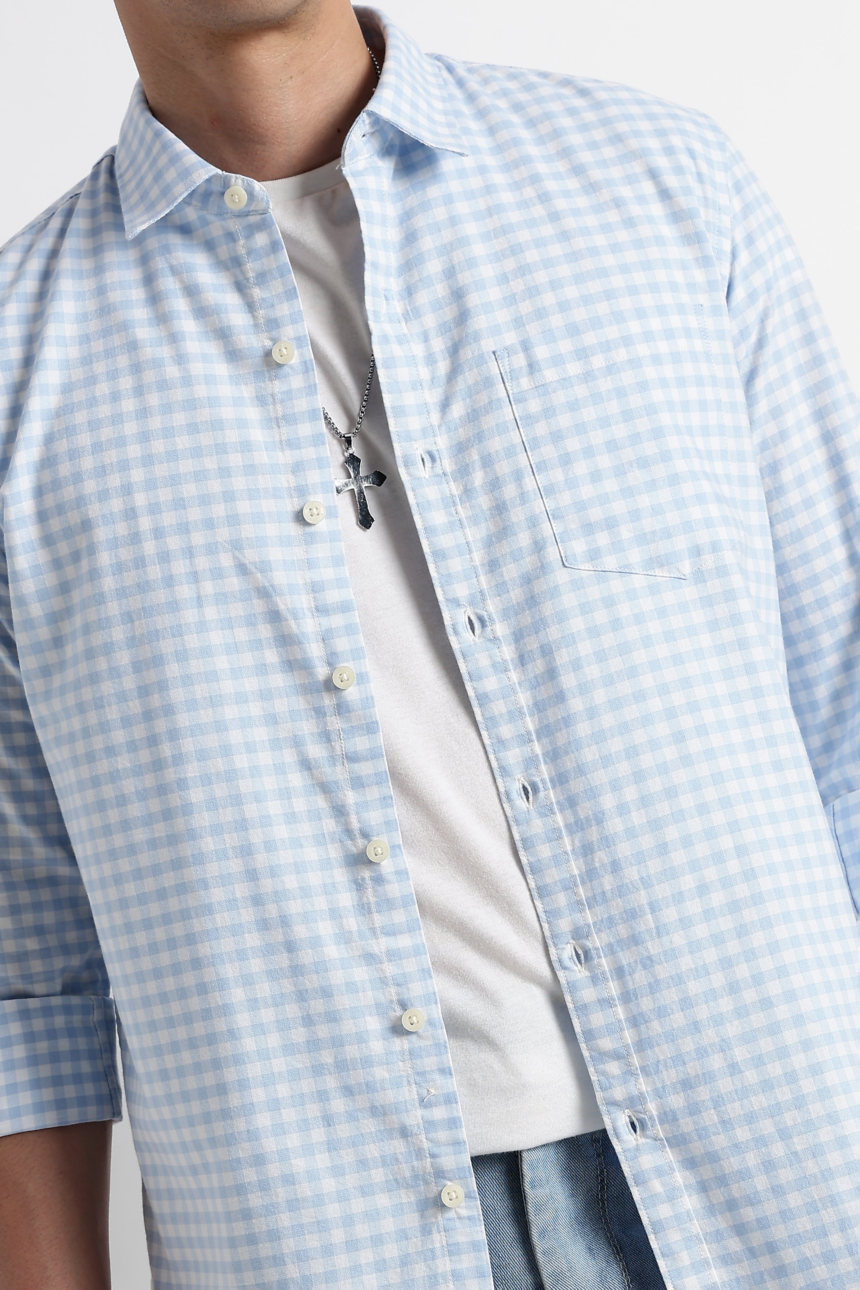 Men Classic Oxford Check Shirt
