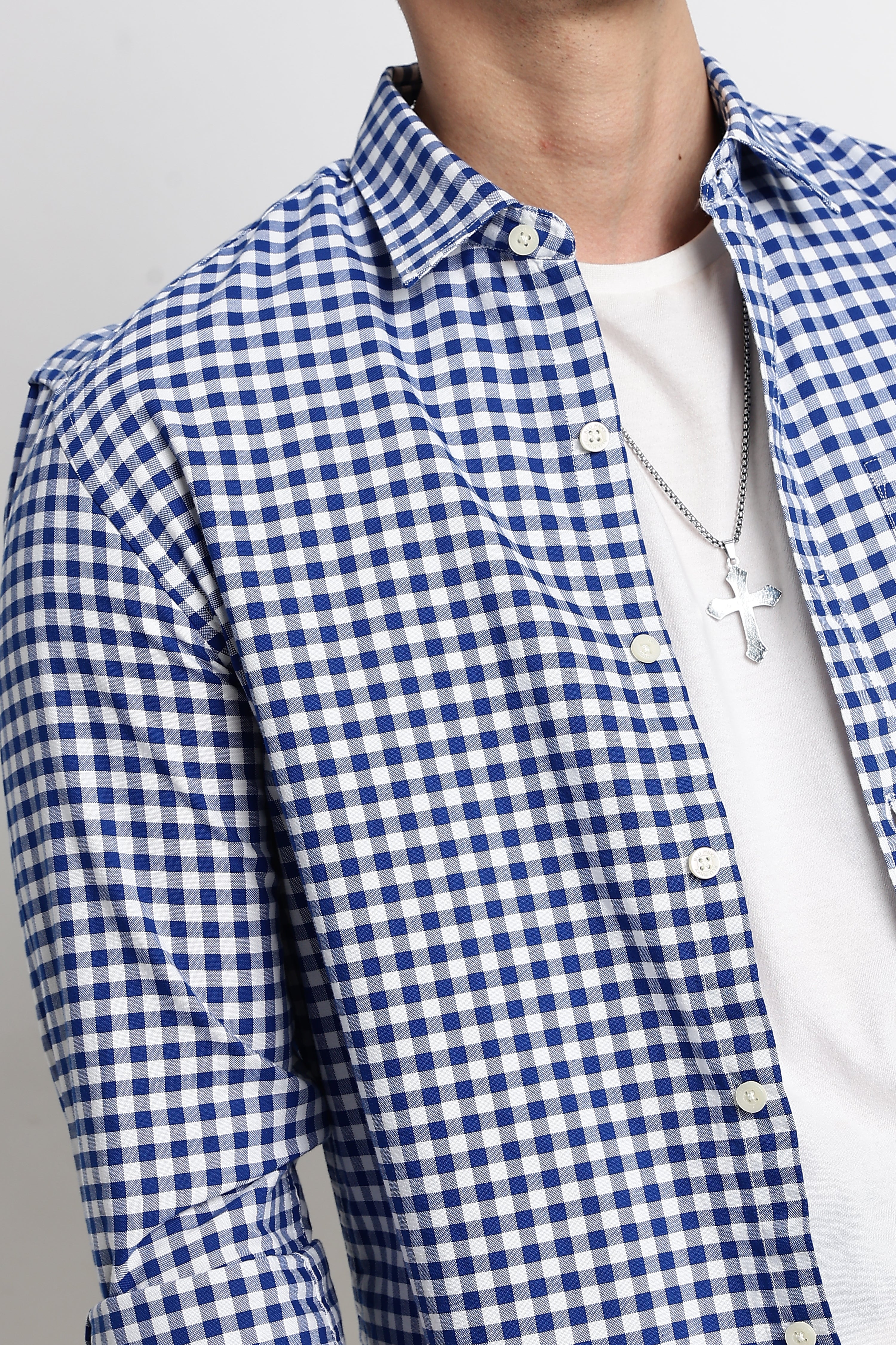 Men Classic Oxford Check Shirt