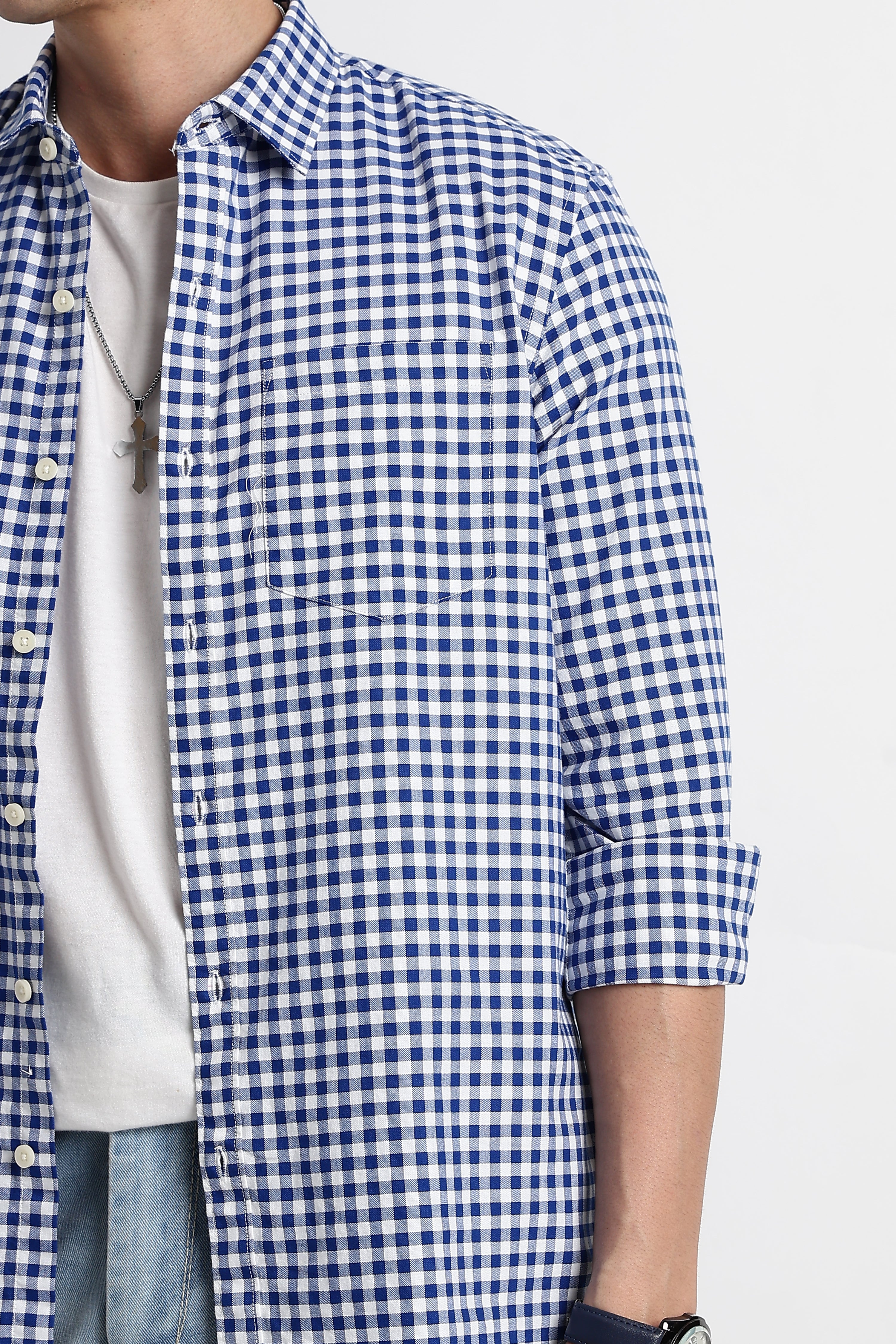 Men Classic Oxford Check Shirt