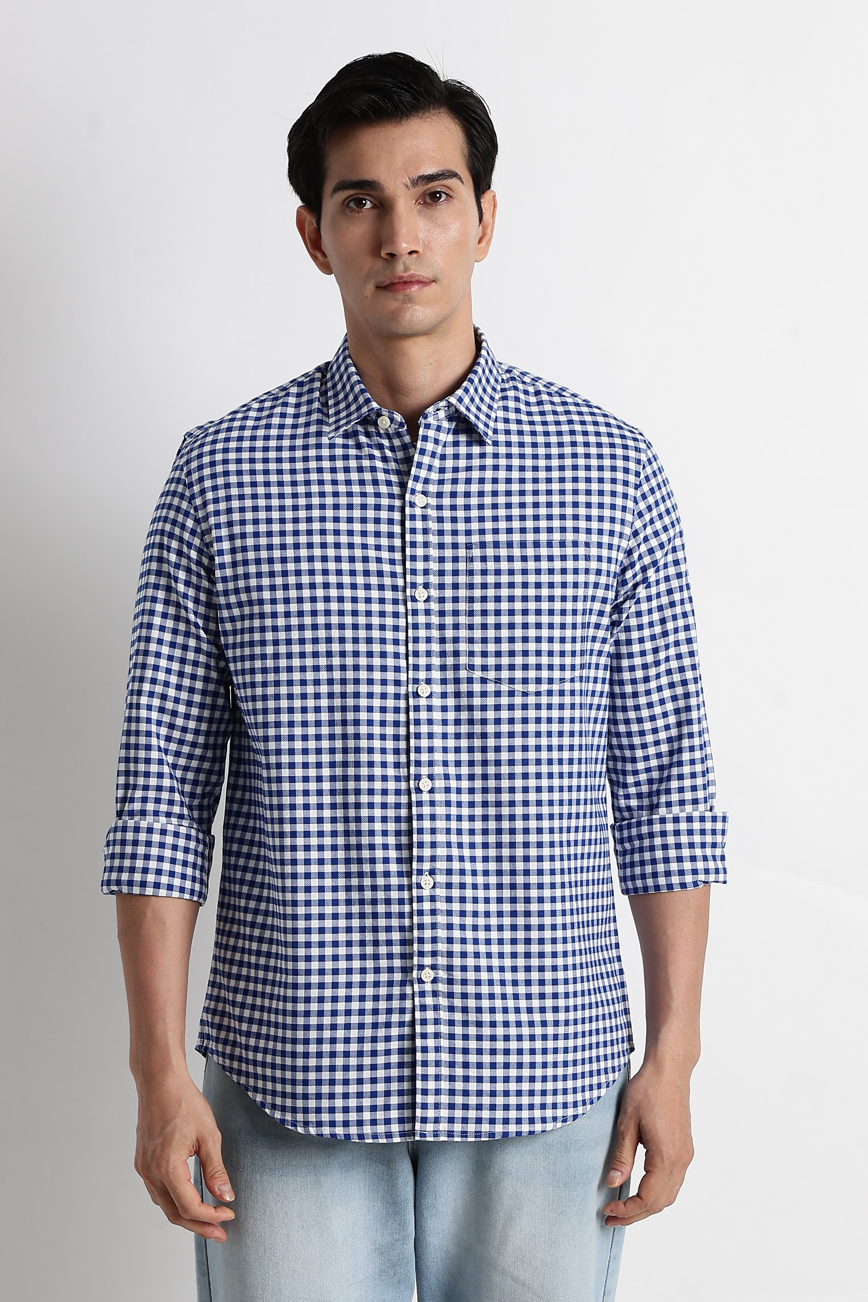 Men Classic Oxford Check Shirt