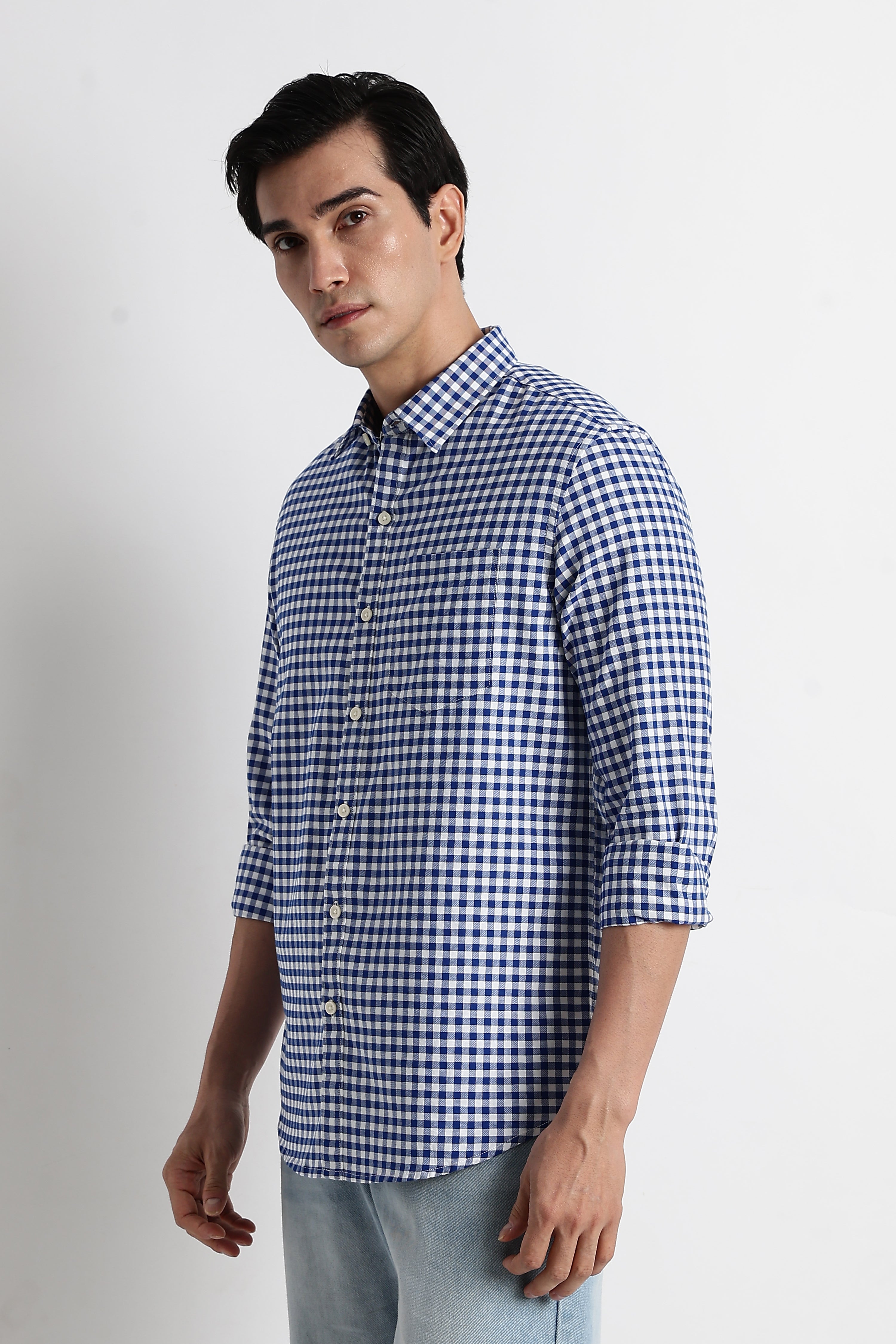 Men Classic Oxford Check Shirt