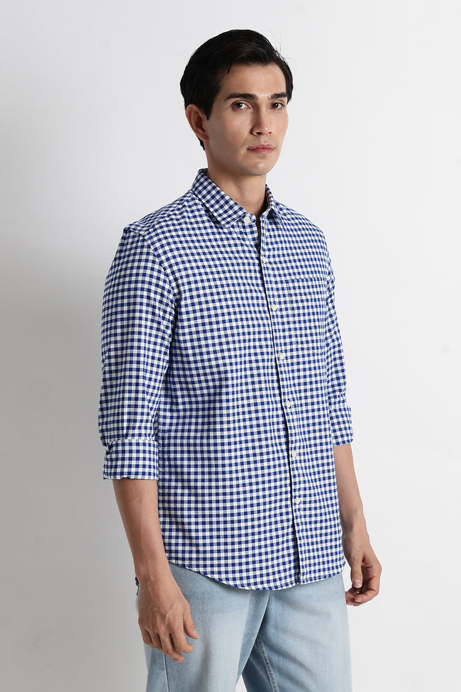 Men Classic Oxford Check Shirt