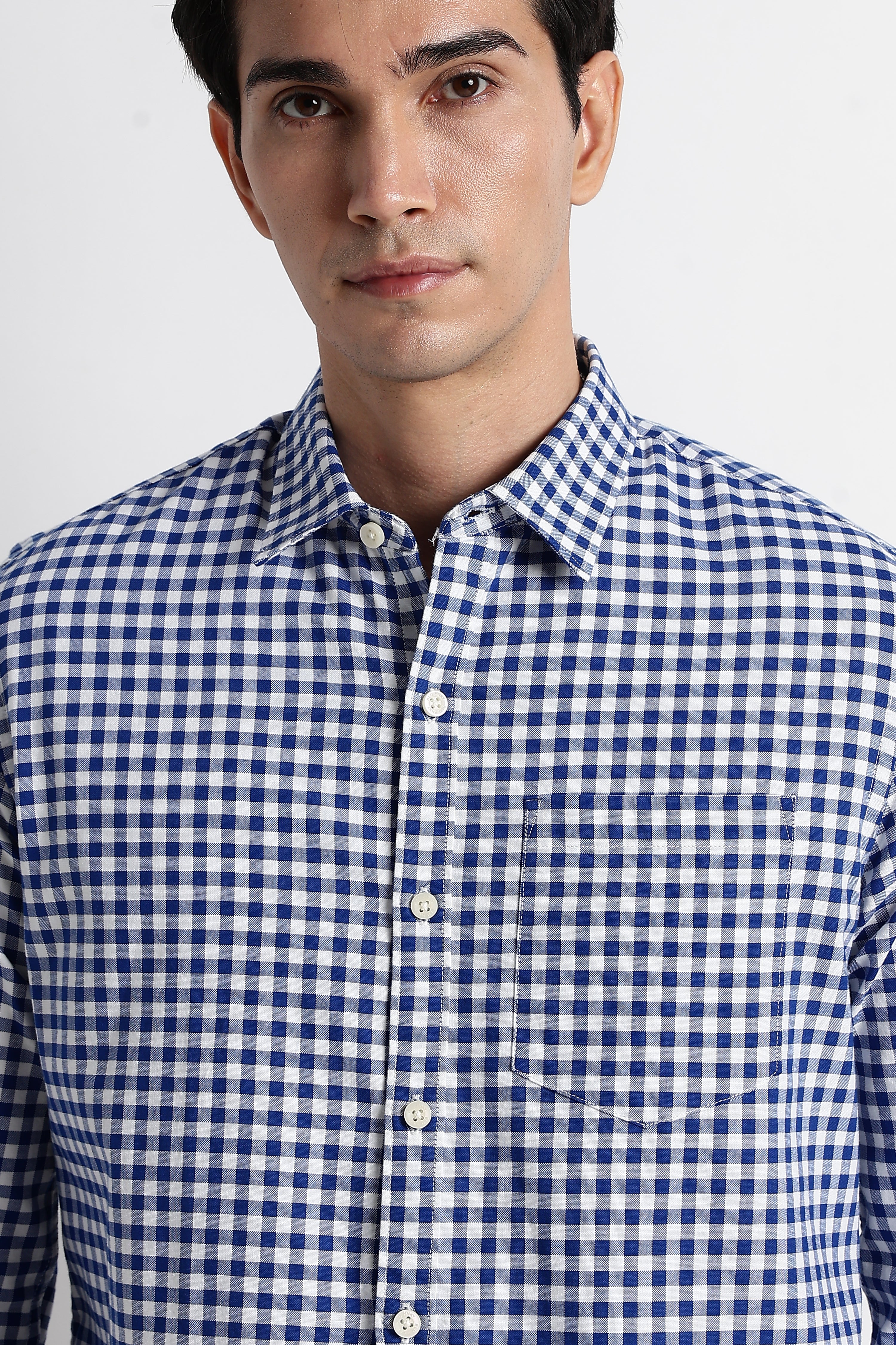 Men Classic Oxford Check Shirt