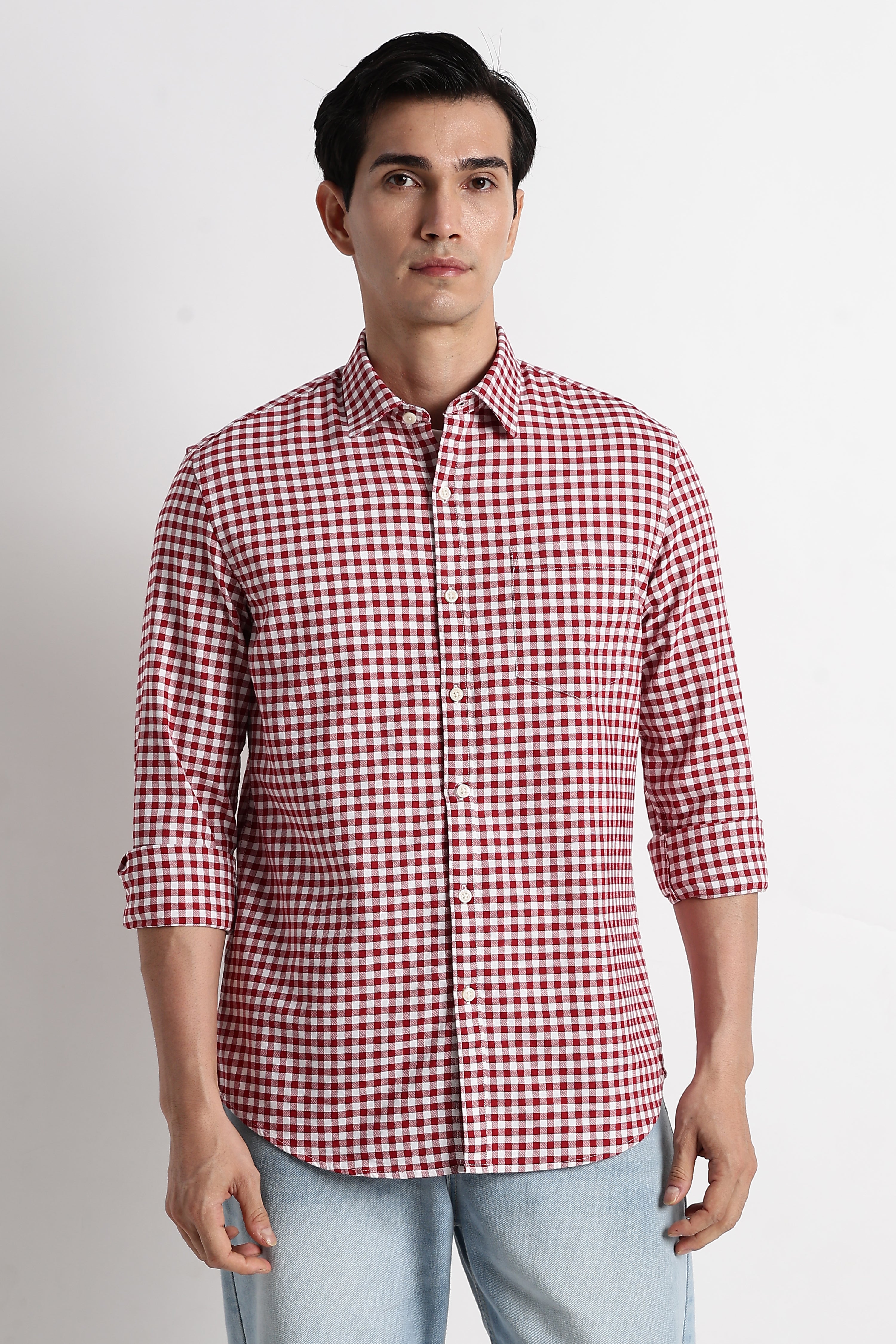Men Classic Oxford Check Shirt