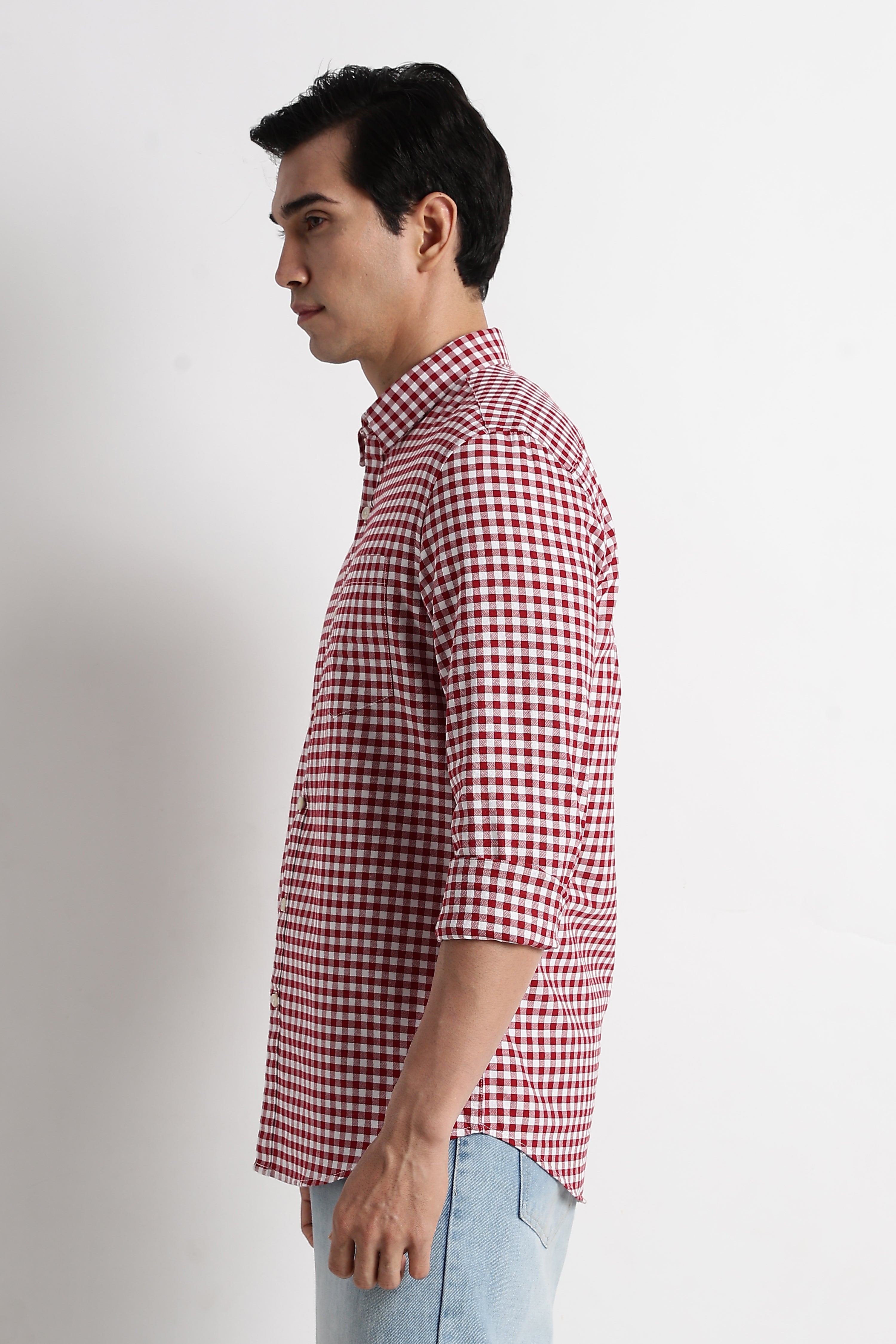 Men Classic Oxford Check Shirt