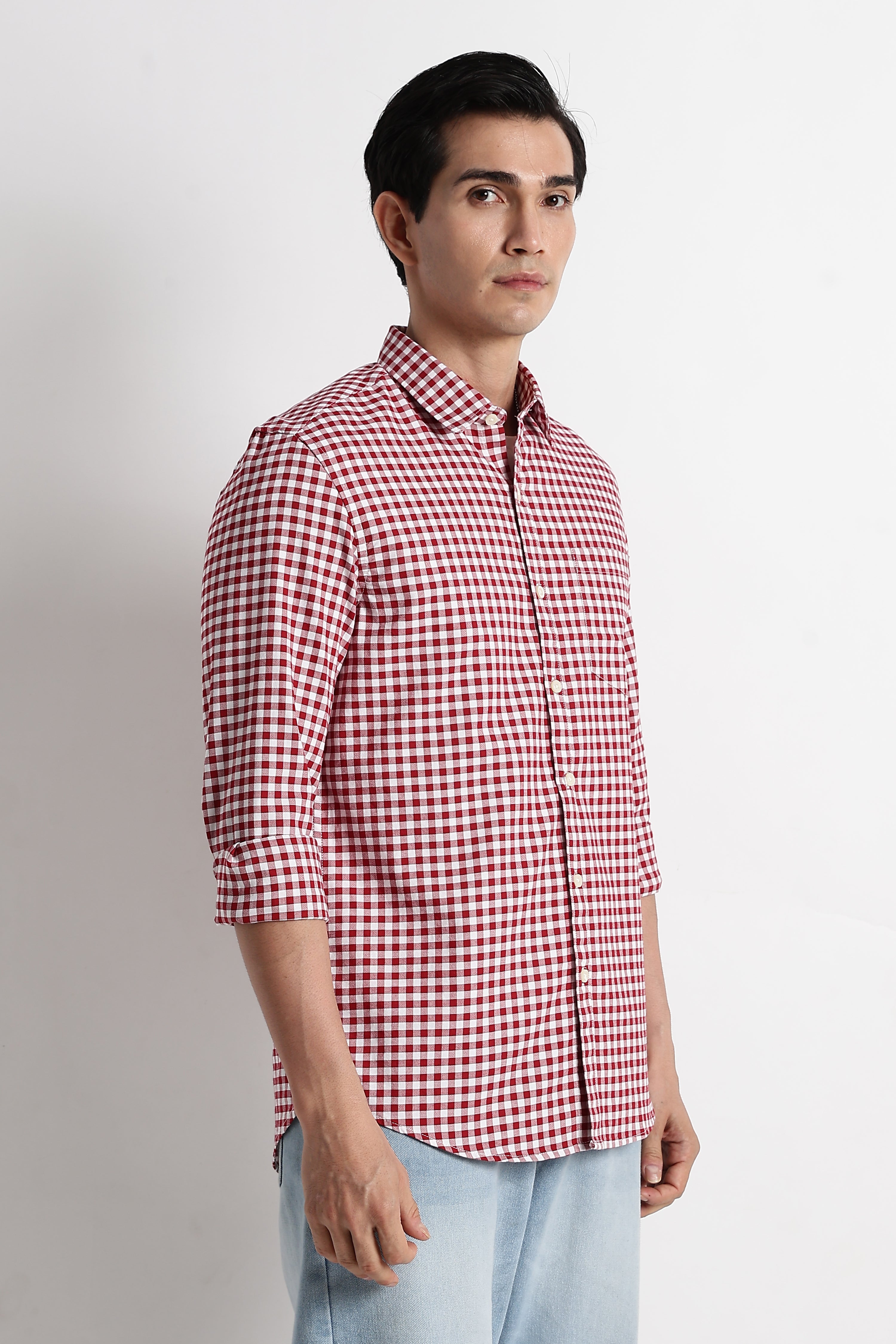 Men Classic Oxford Check Shirt