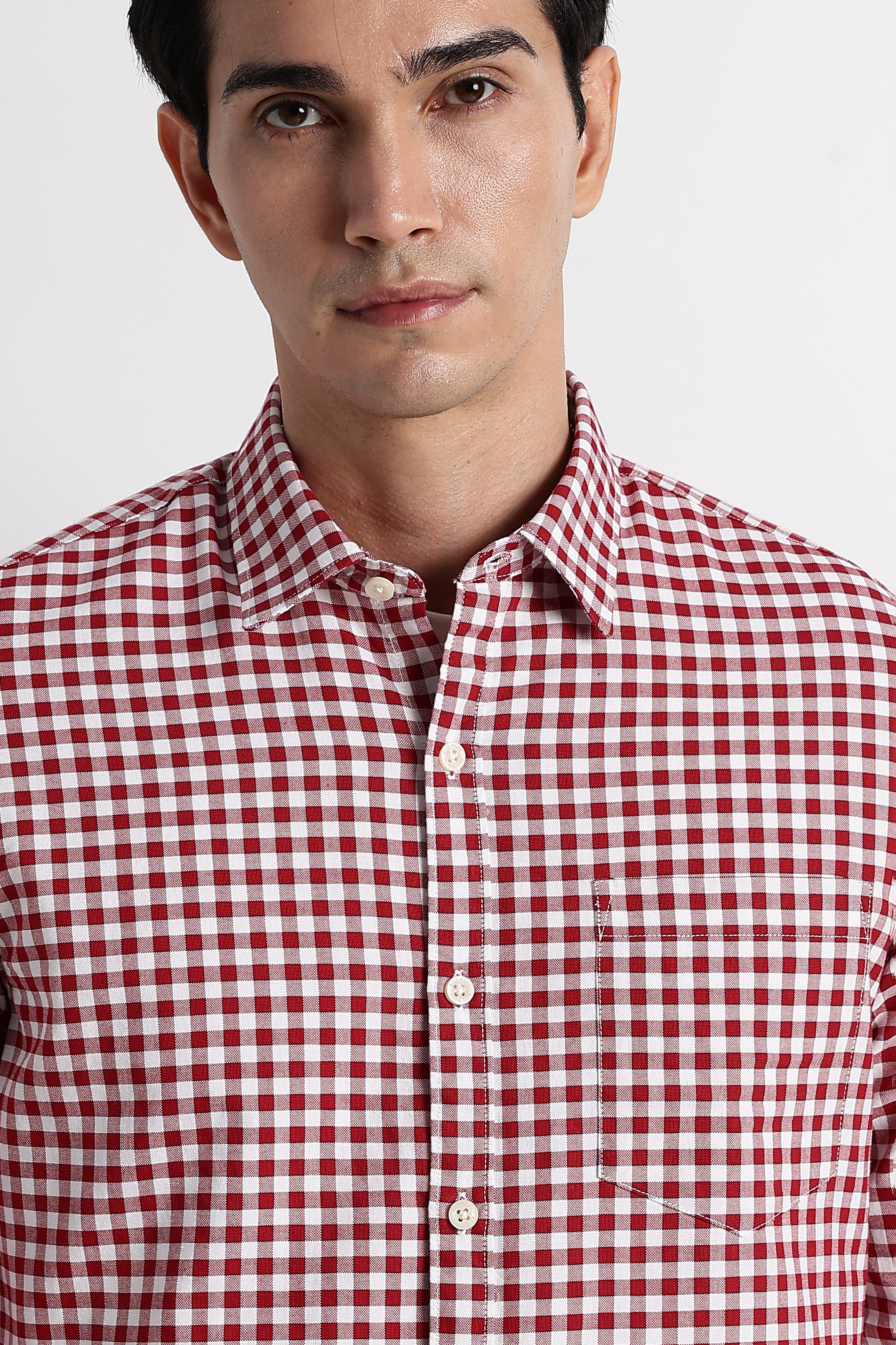 Men Classic Oxford Check Shirt