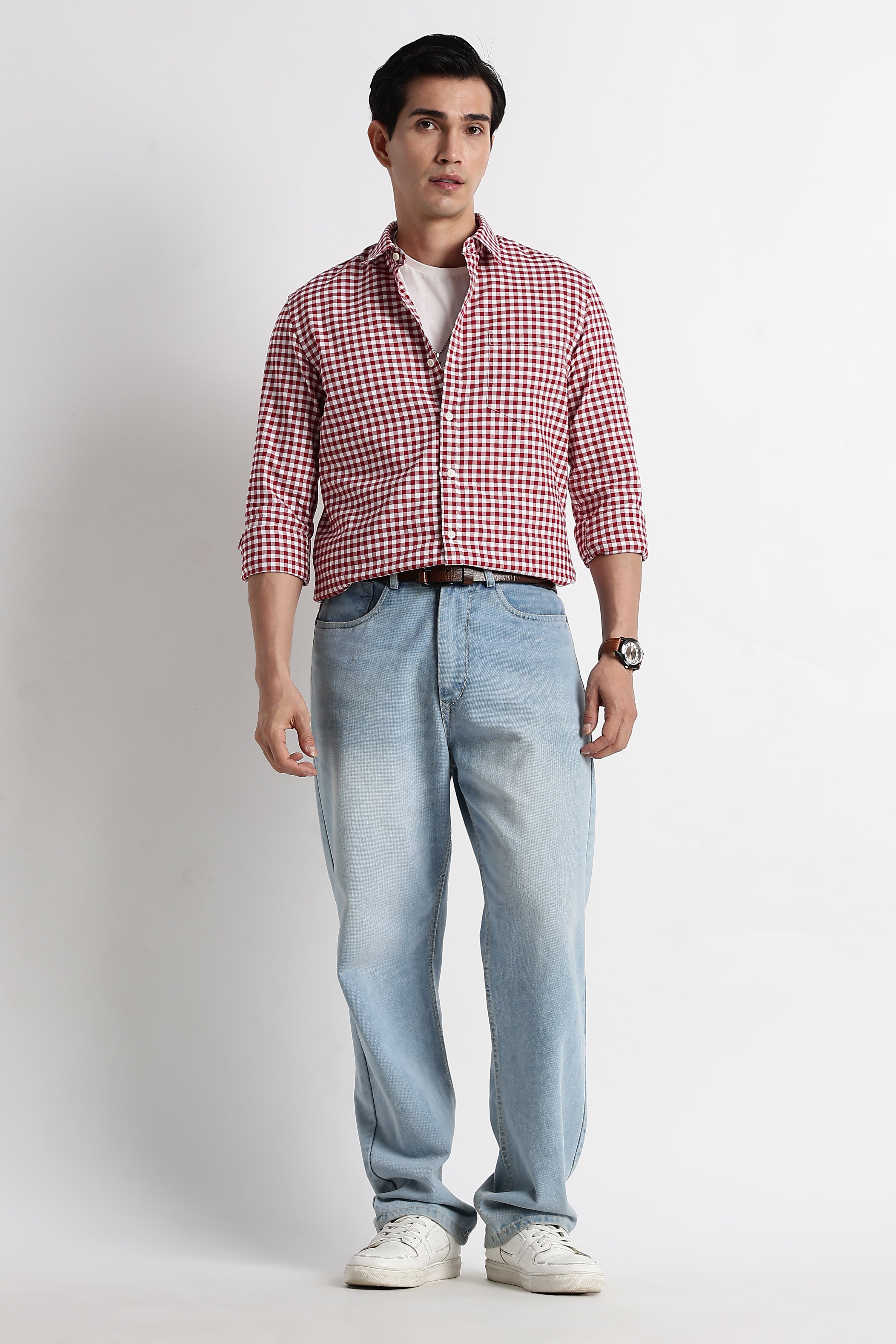 Men Classic Oxford Check Shirt