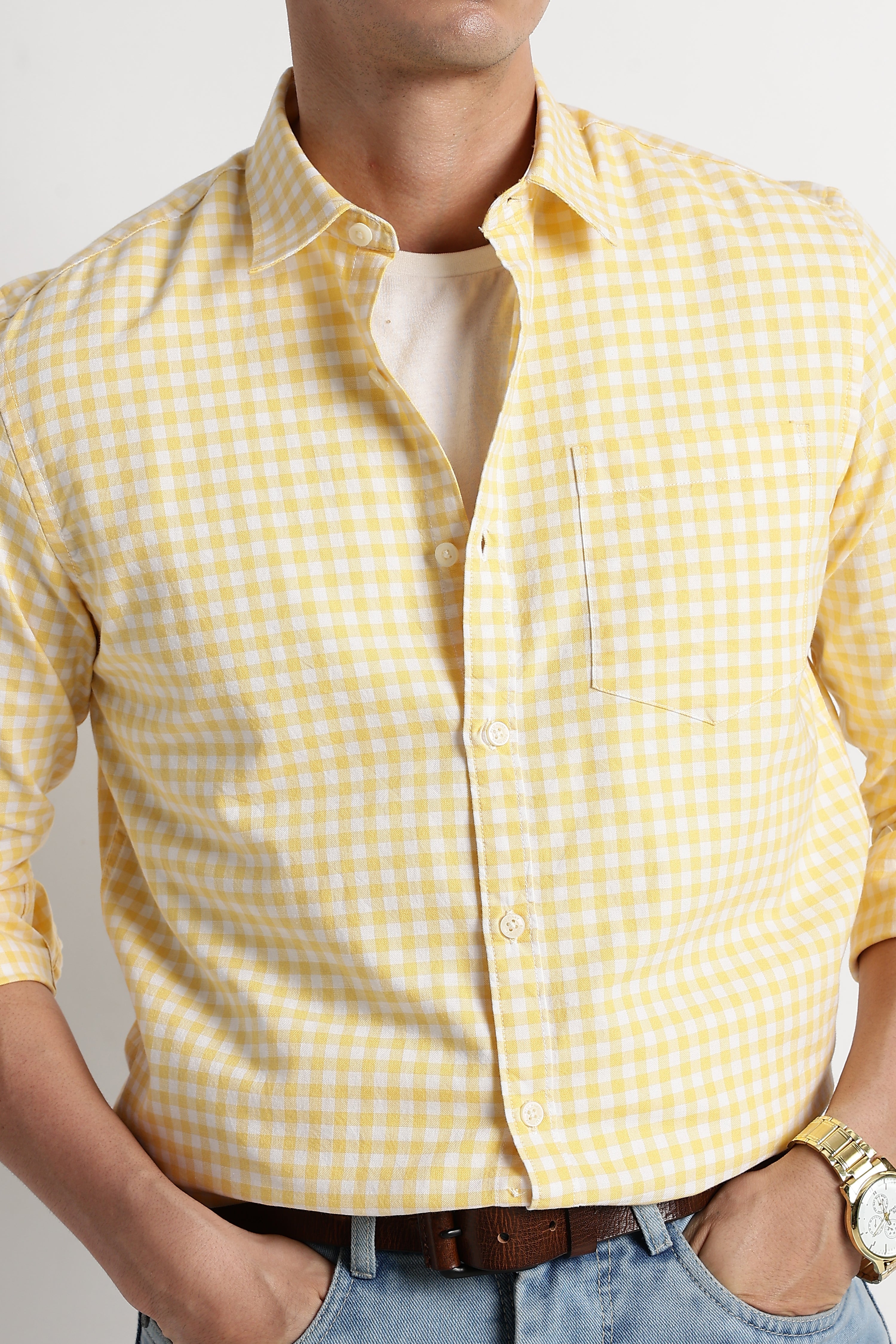 Men Classic Oxford Check Shirt