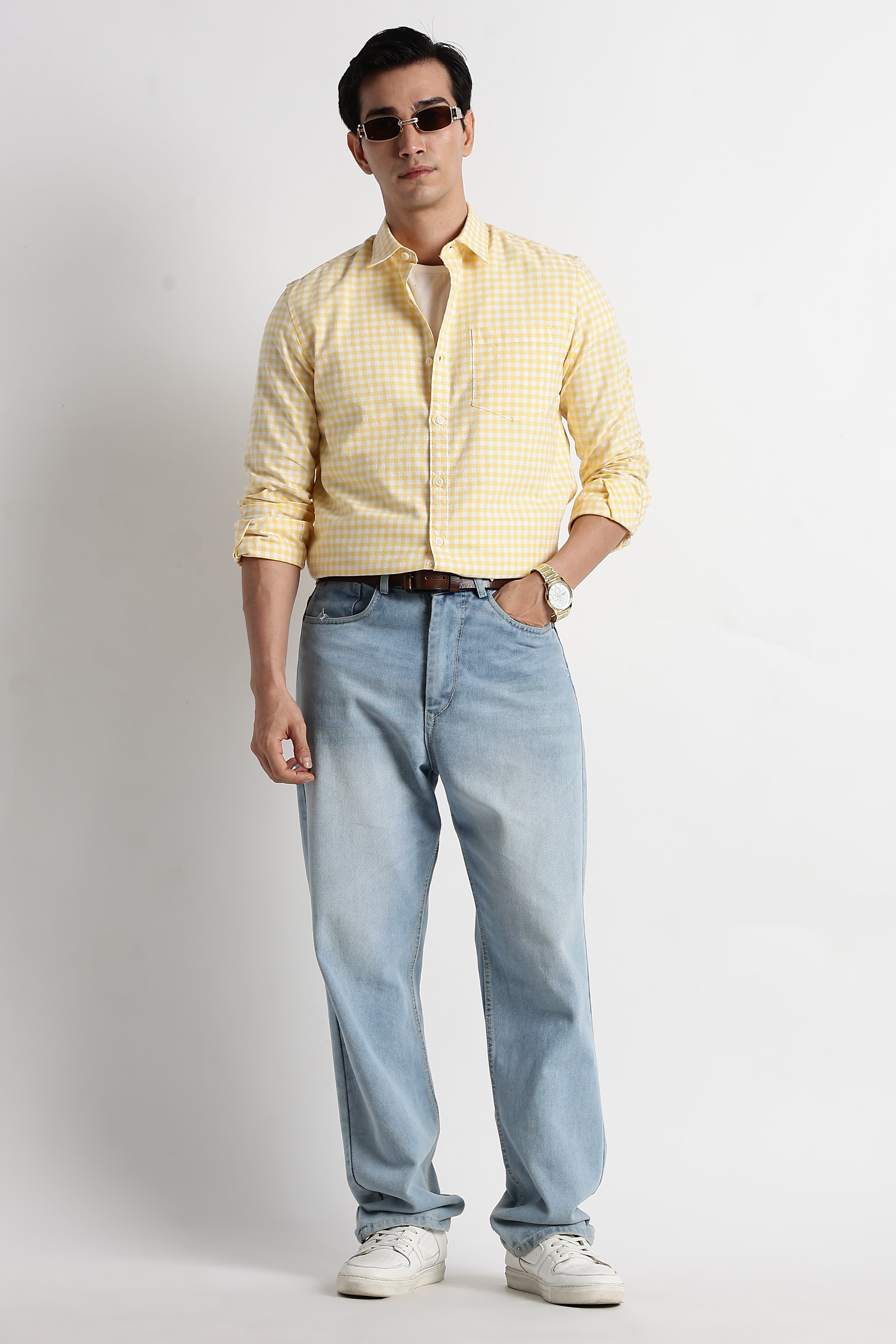 Men Classic Oxford Check Shirt