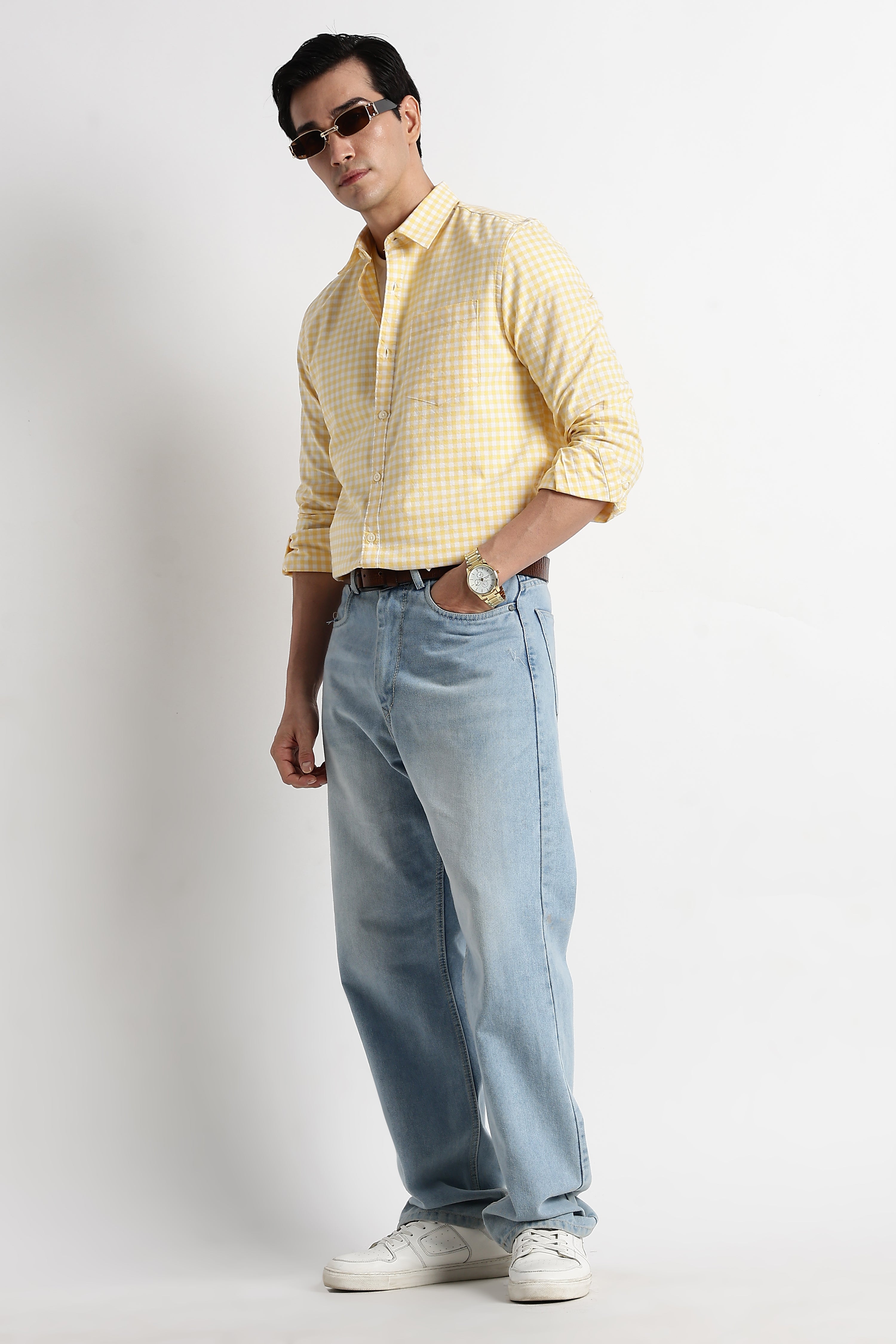 Men Classic Oxford Check Shirt