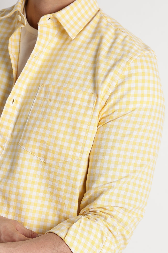 Men Classic Oxford Check Shirt