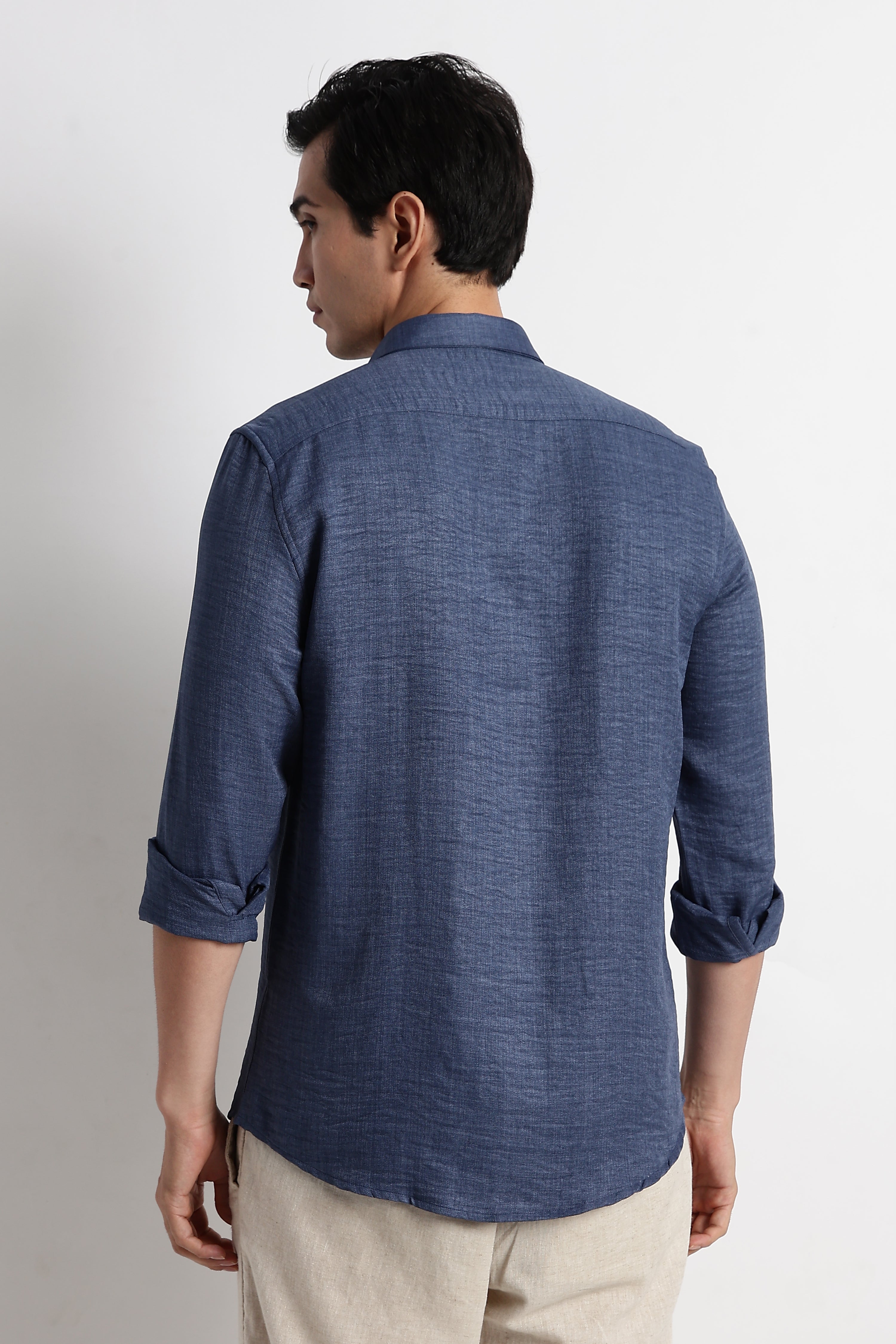 Men Linen-Blend Shirt