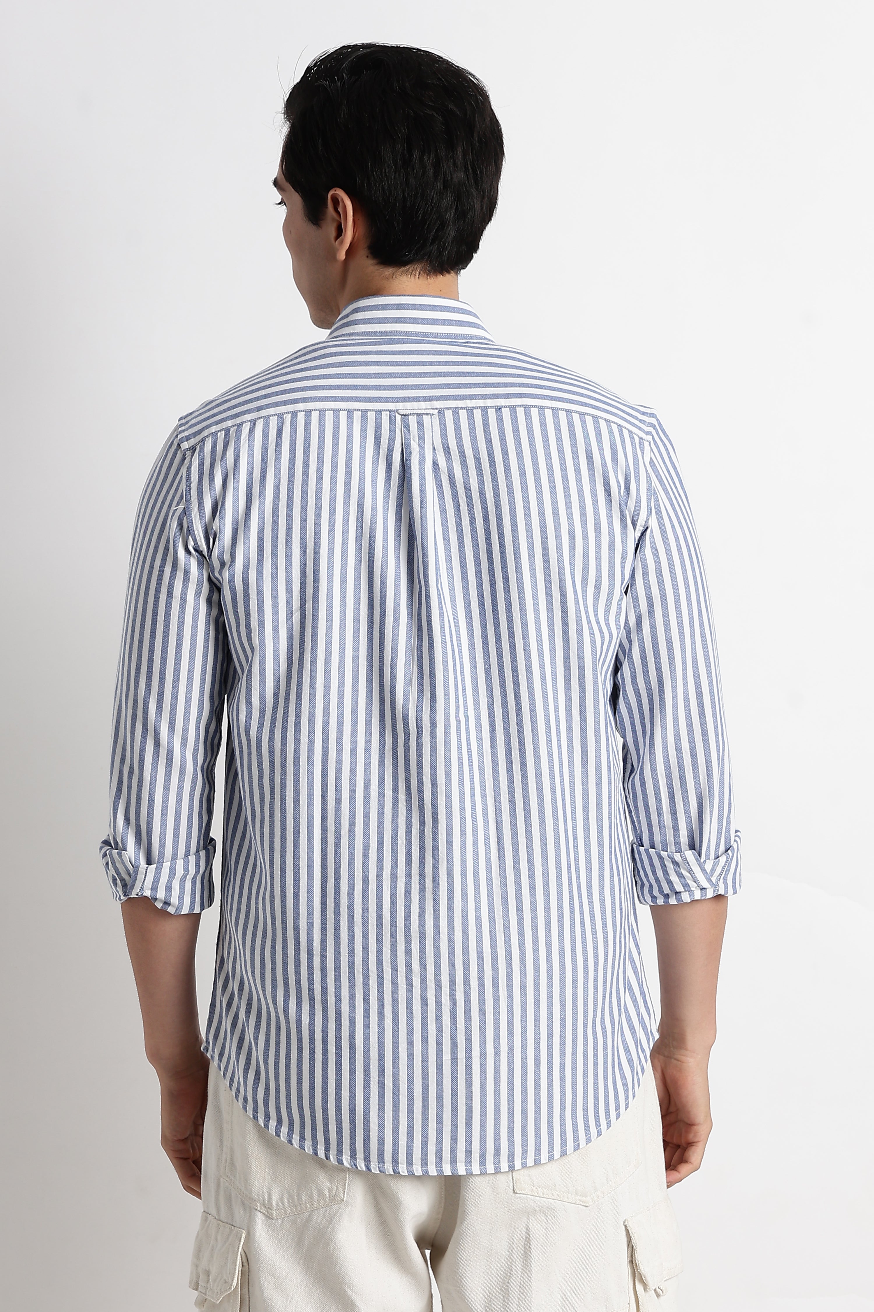 Men Cotton Striped Shirt