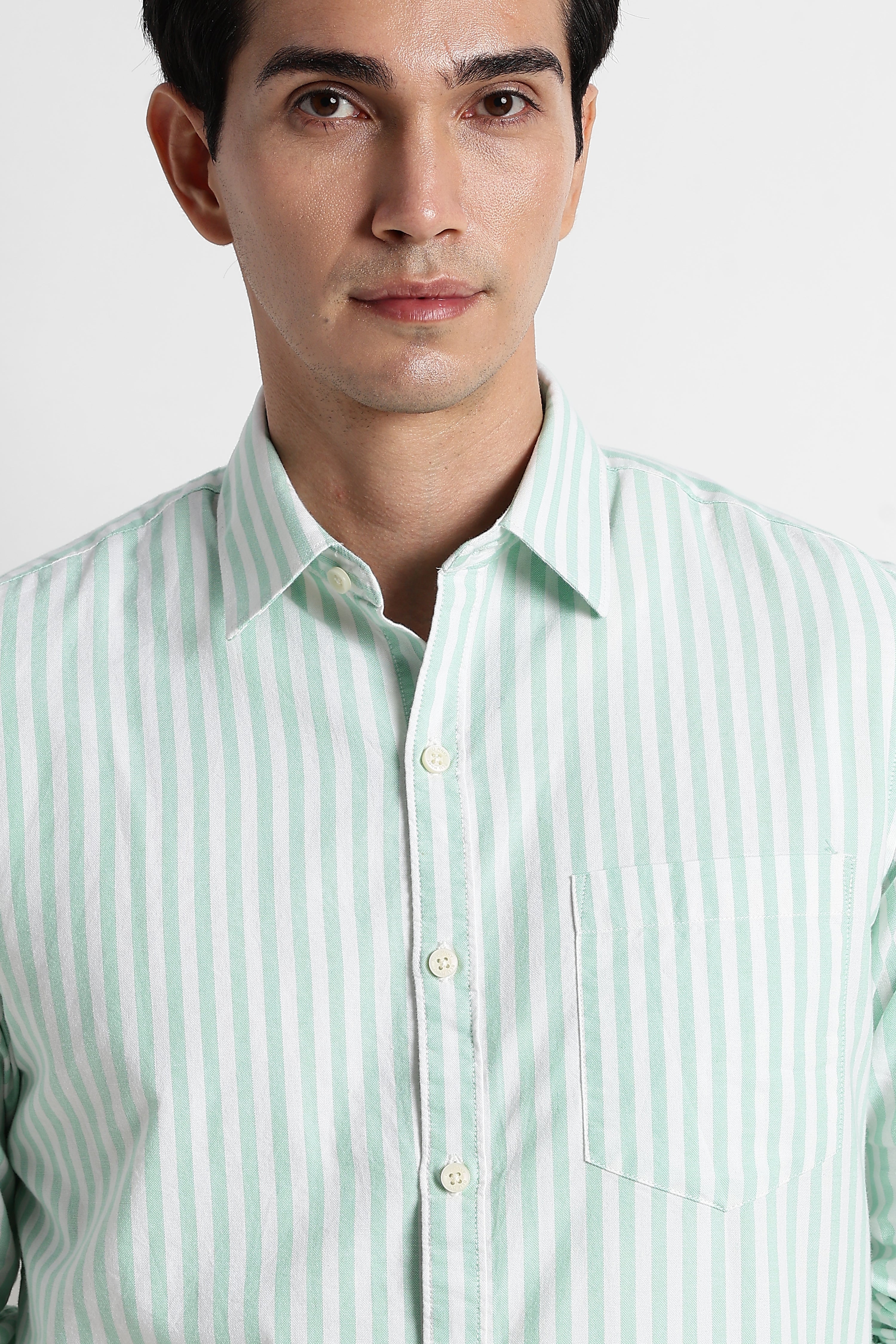 Men Cotton Striped Shirt