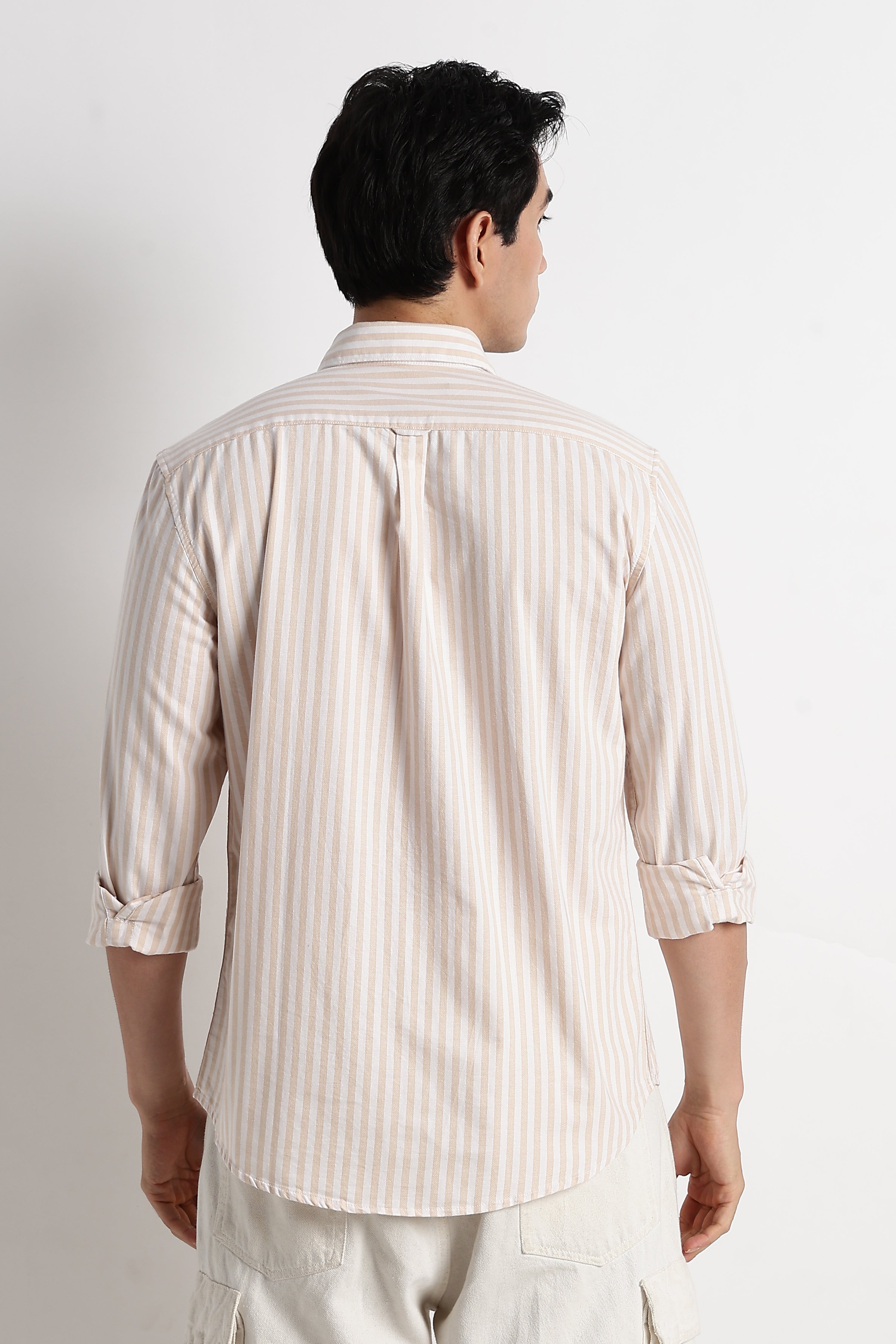 Men Cotton Striped Shirt