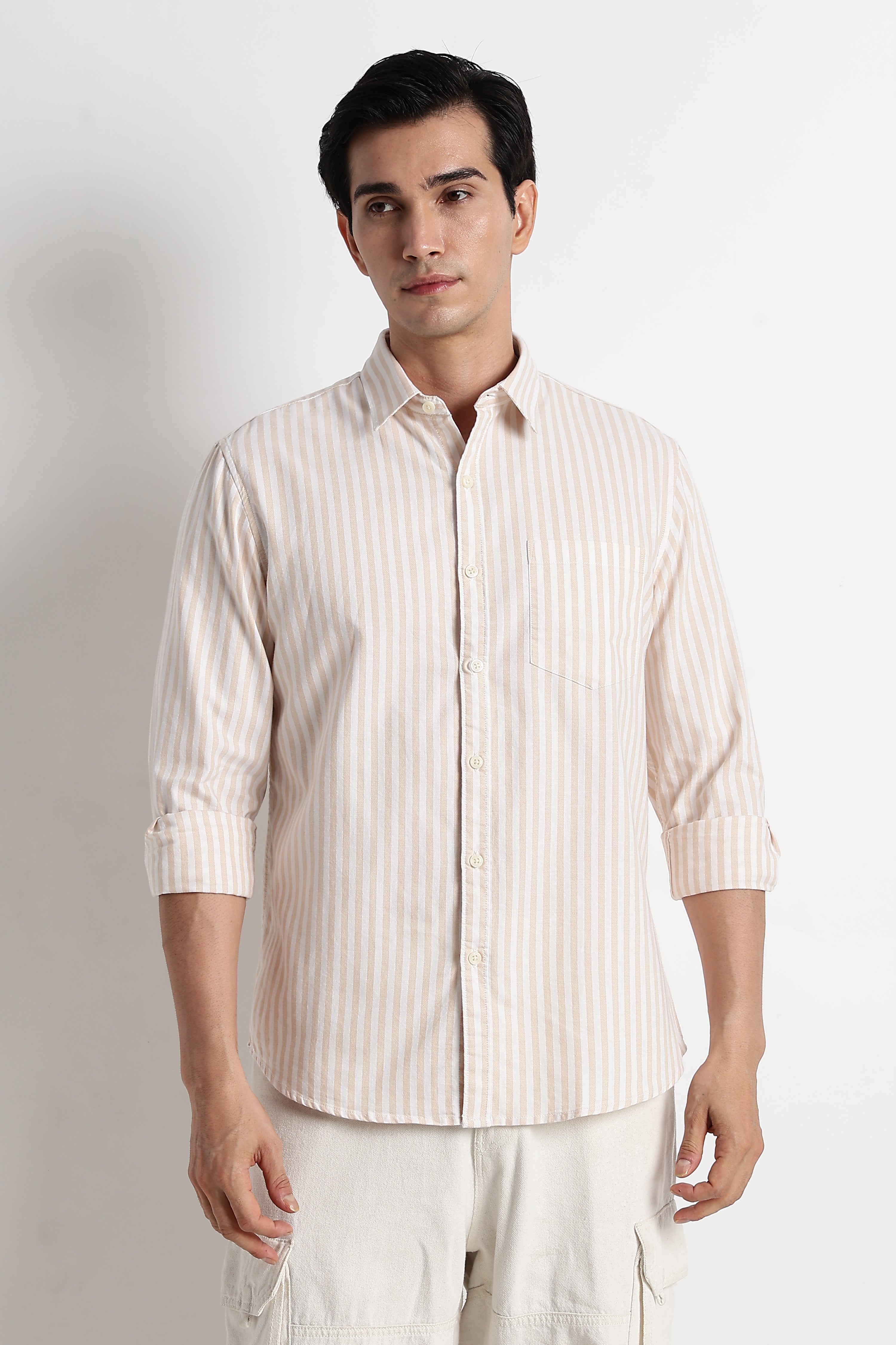 Men Cotton Striped Shirt