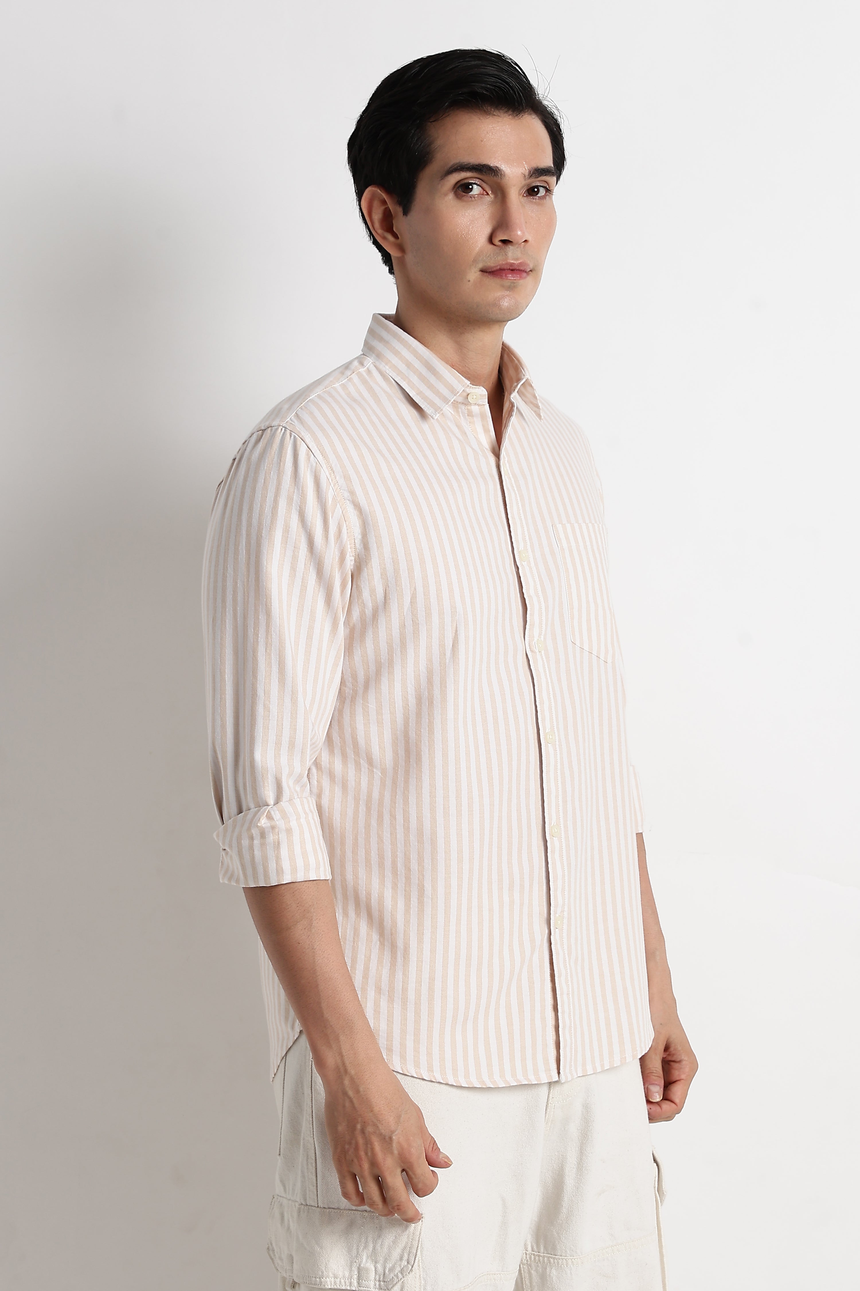Men Cotton Striped Shirt