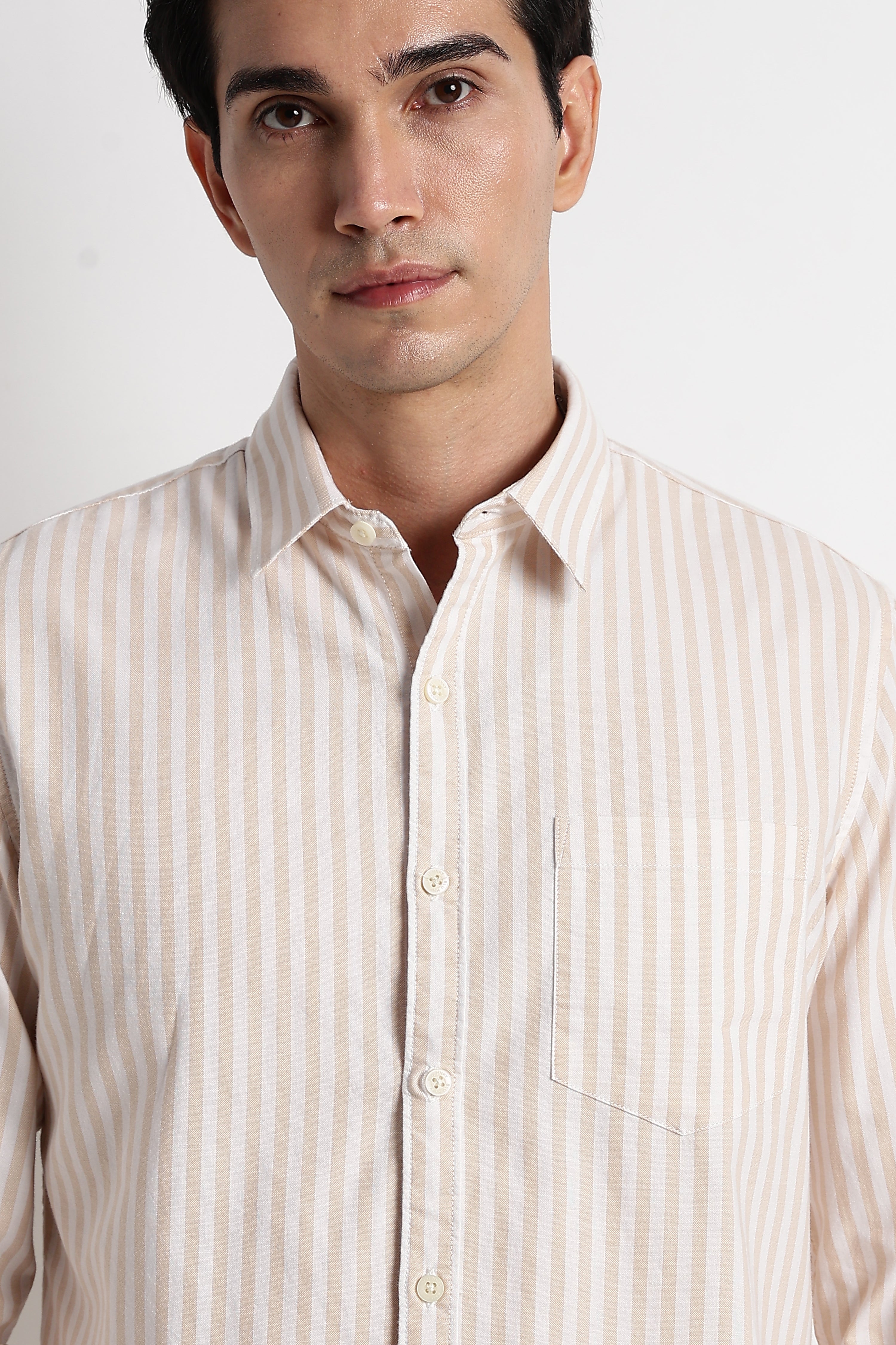 Men Cotton Striped Shirt