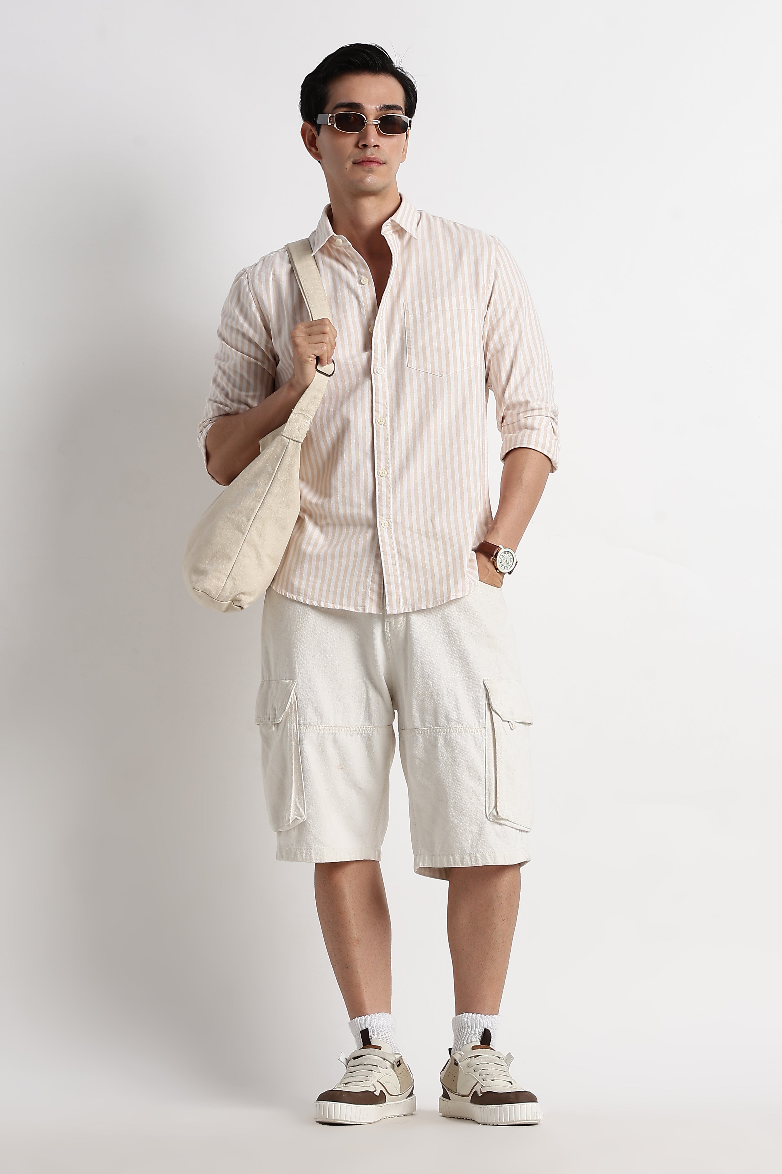 Men Cotton Striped Shirt