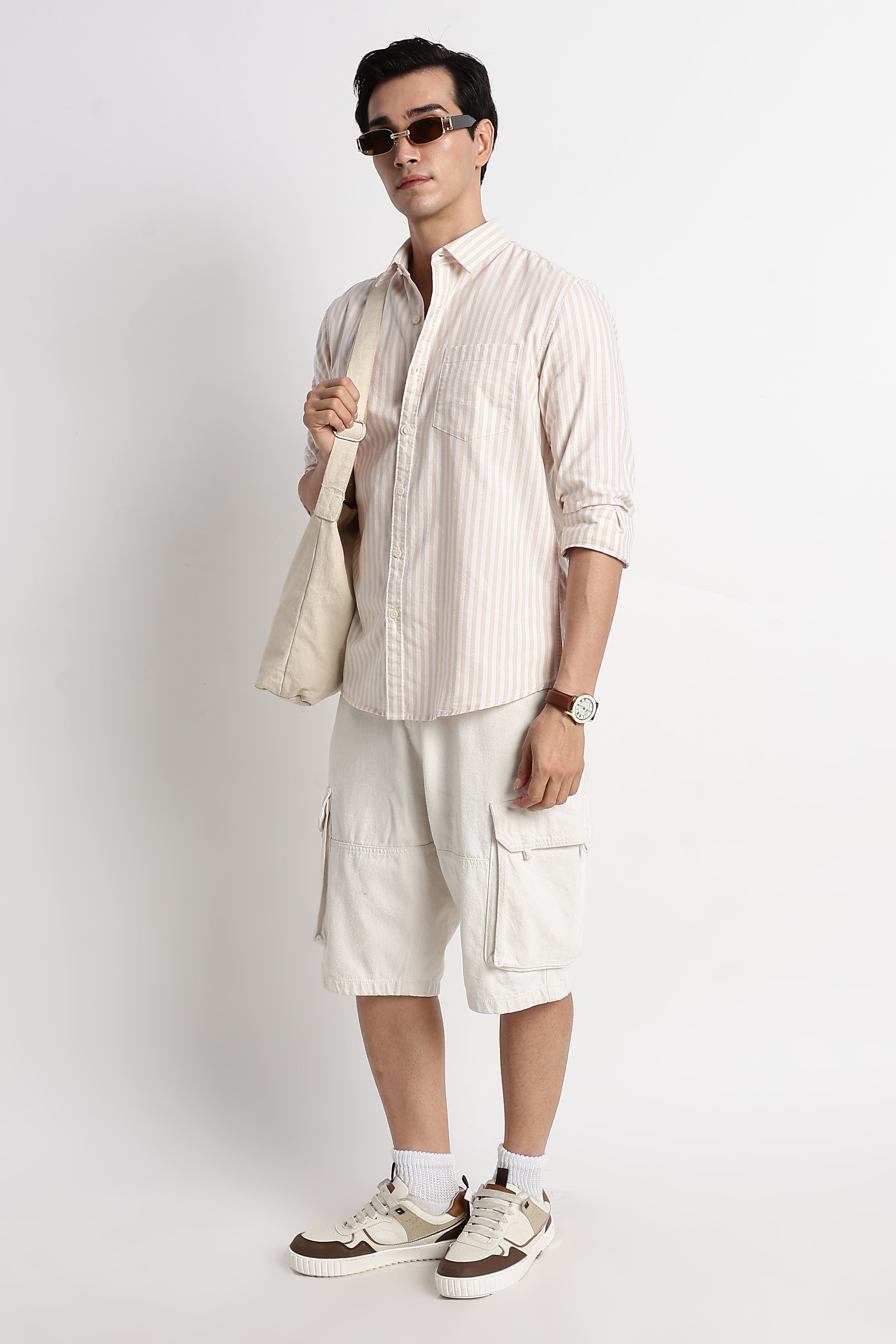 Men Cotton Striped Shirt