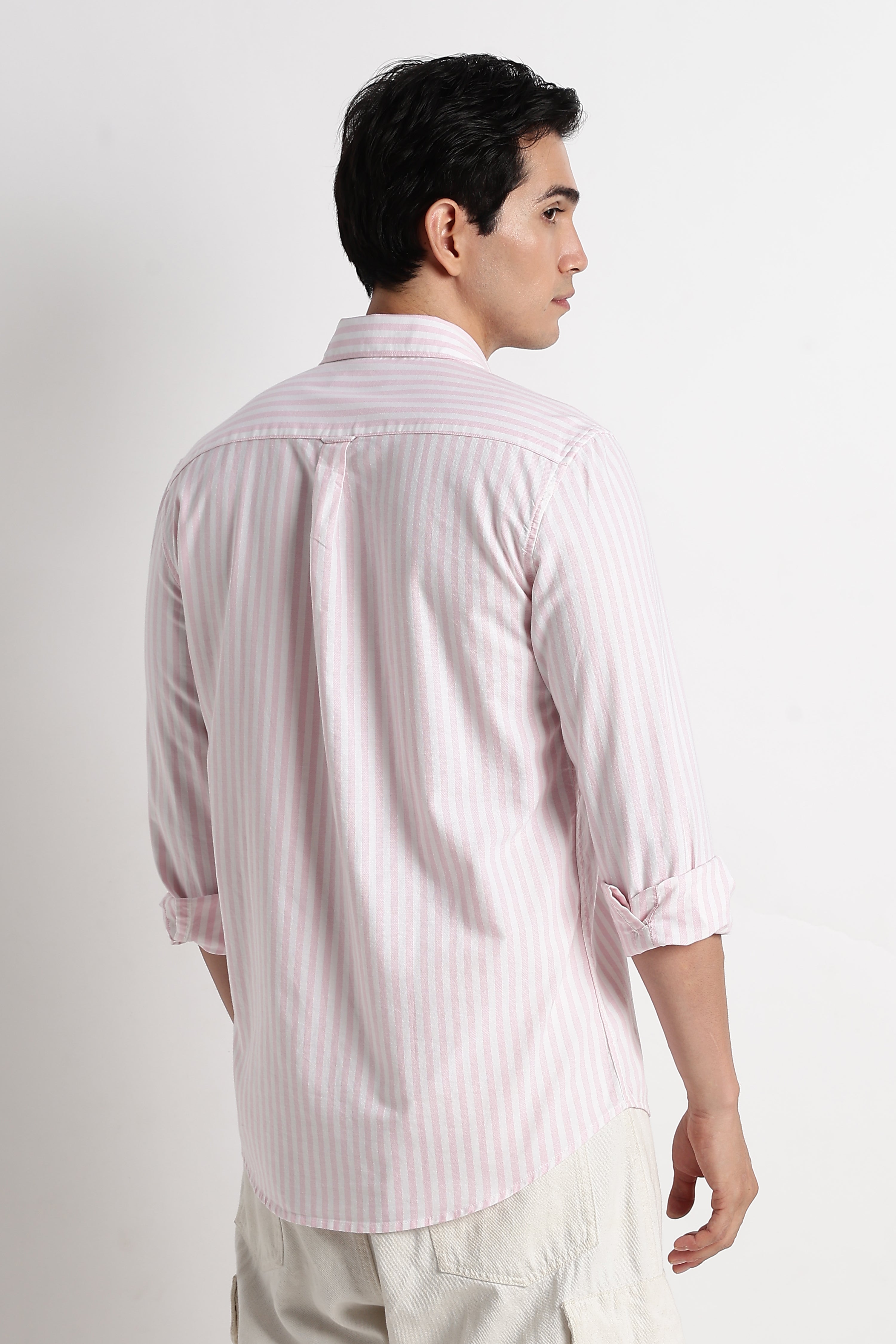 Men Cotton Striped Shirt