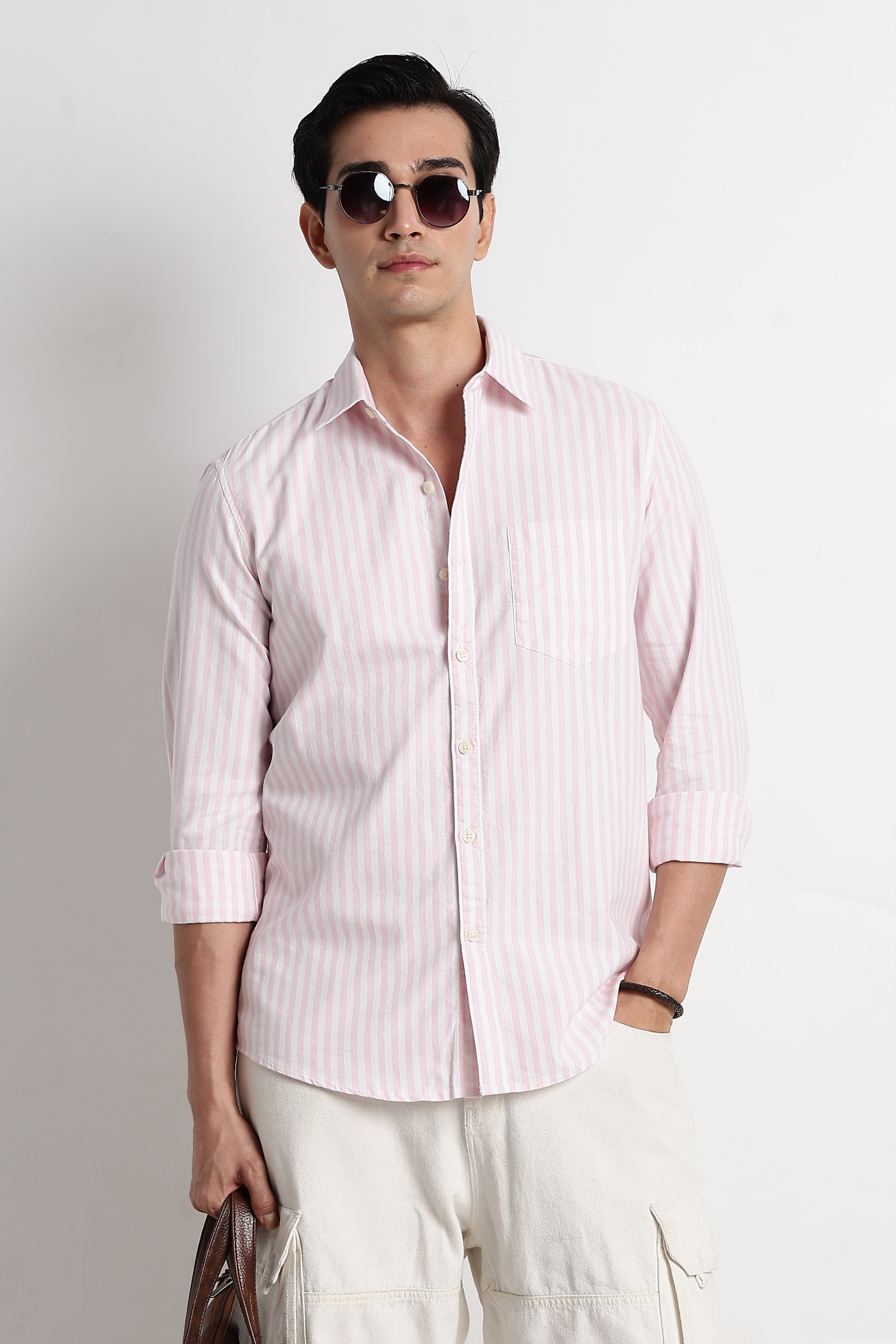 Men Cotton Striped Shirt