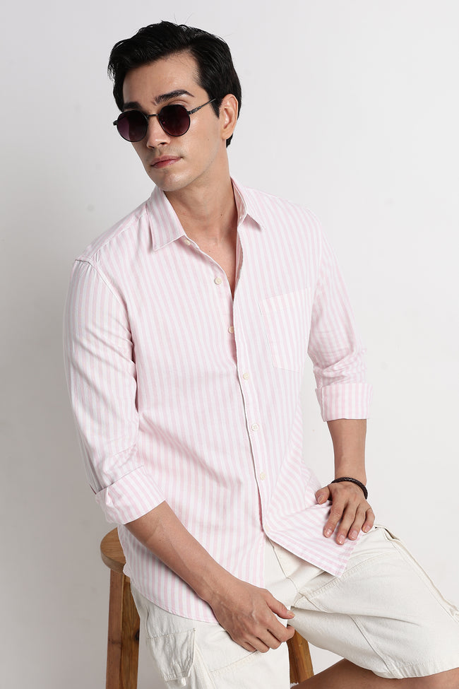 Men Cotton Striped Shirt
