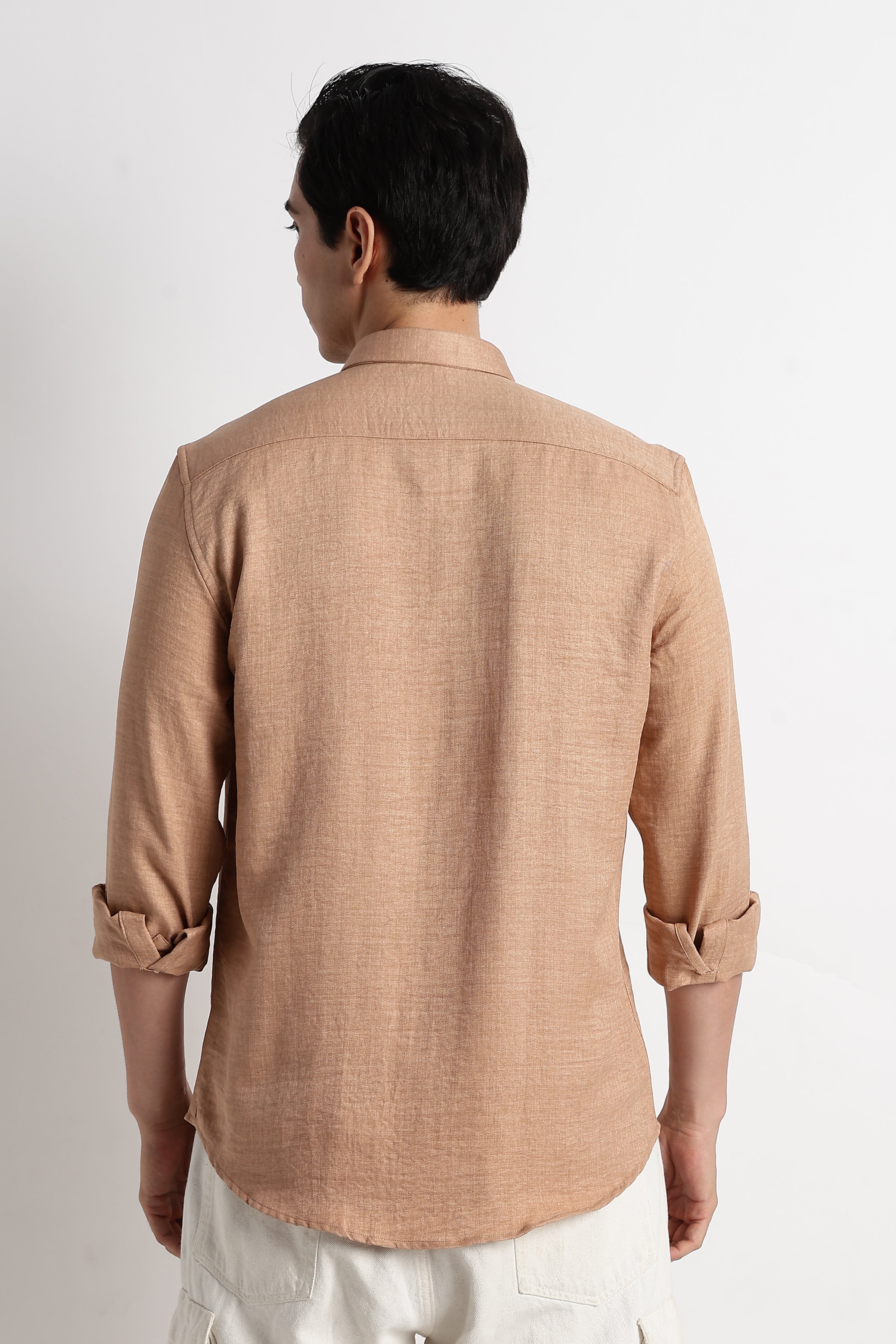 Men Linen-Blend Shirt