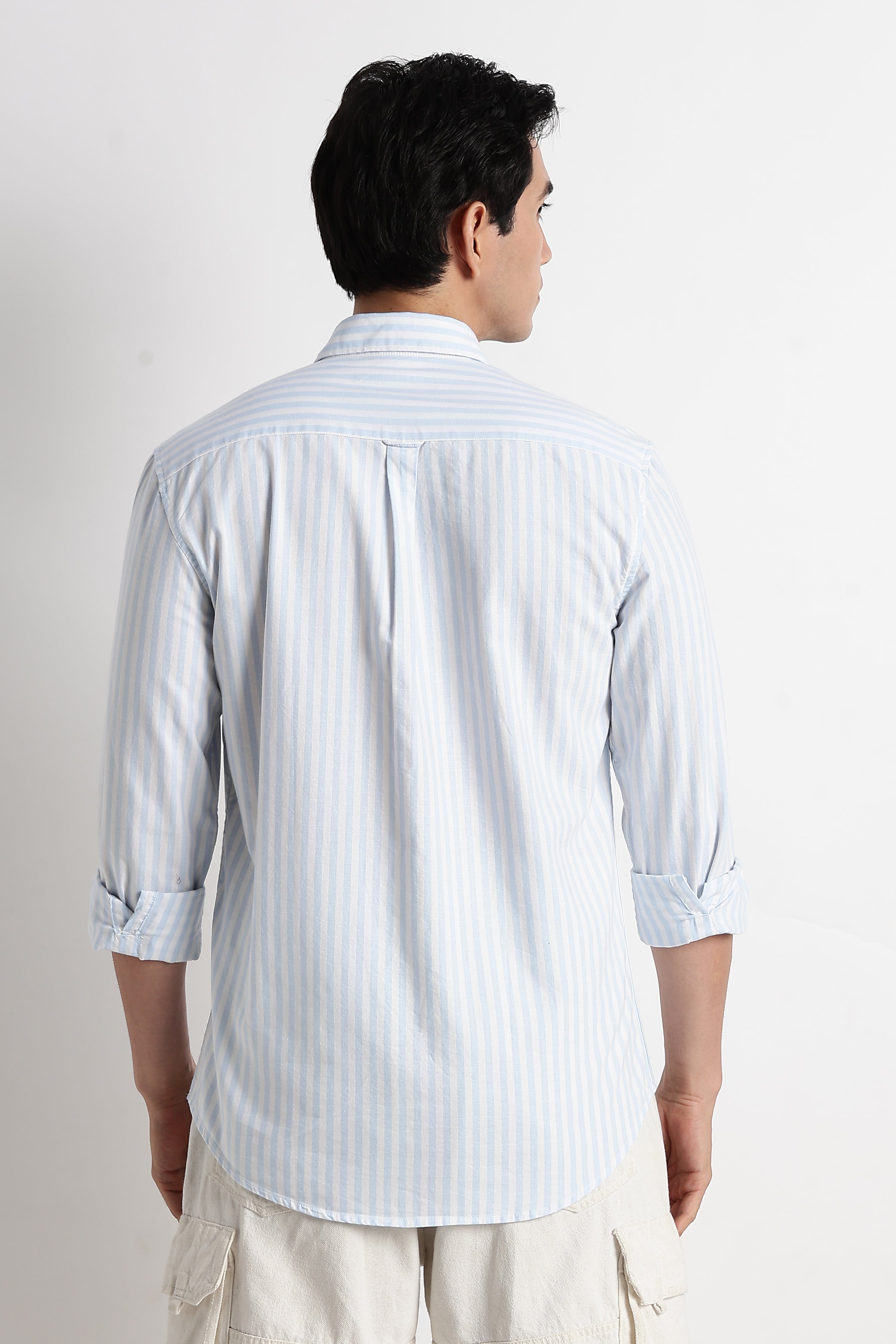 Men Cotton Striped Shirt