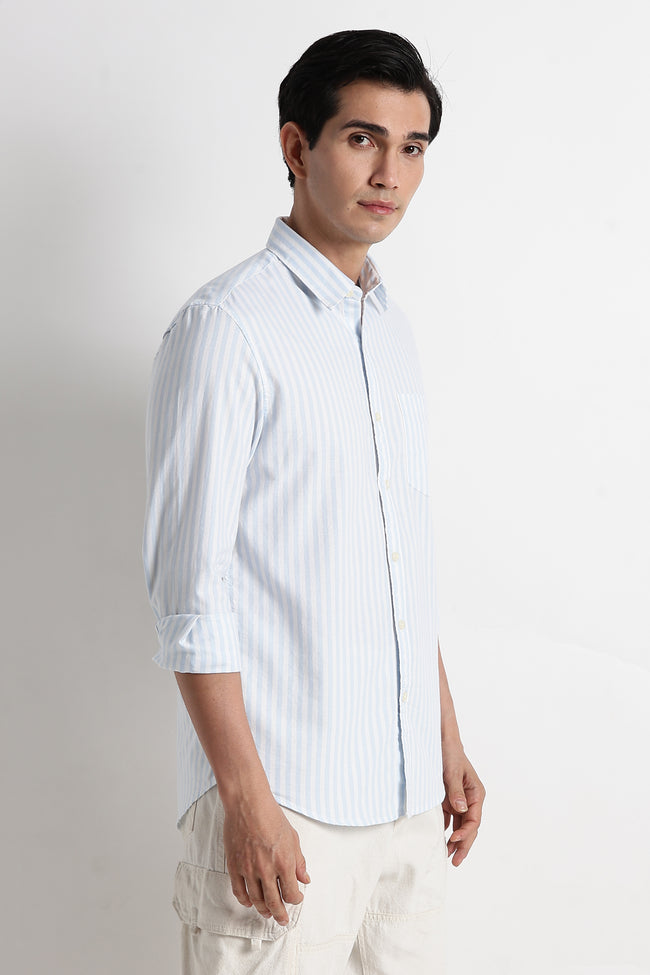 Men Cotton Striped Shirt
