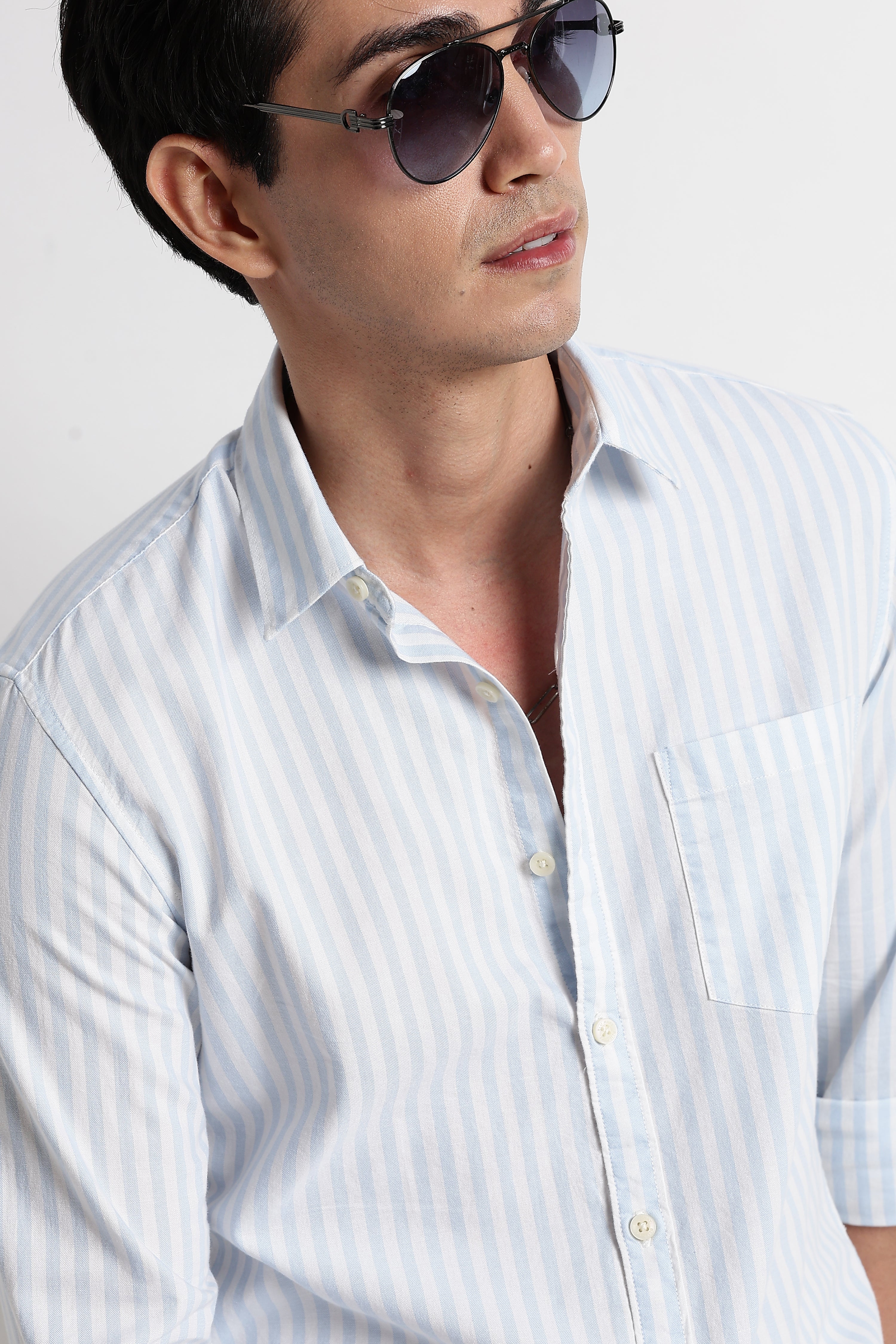 Men Cotton Striped Shirt