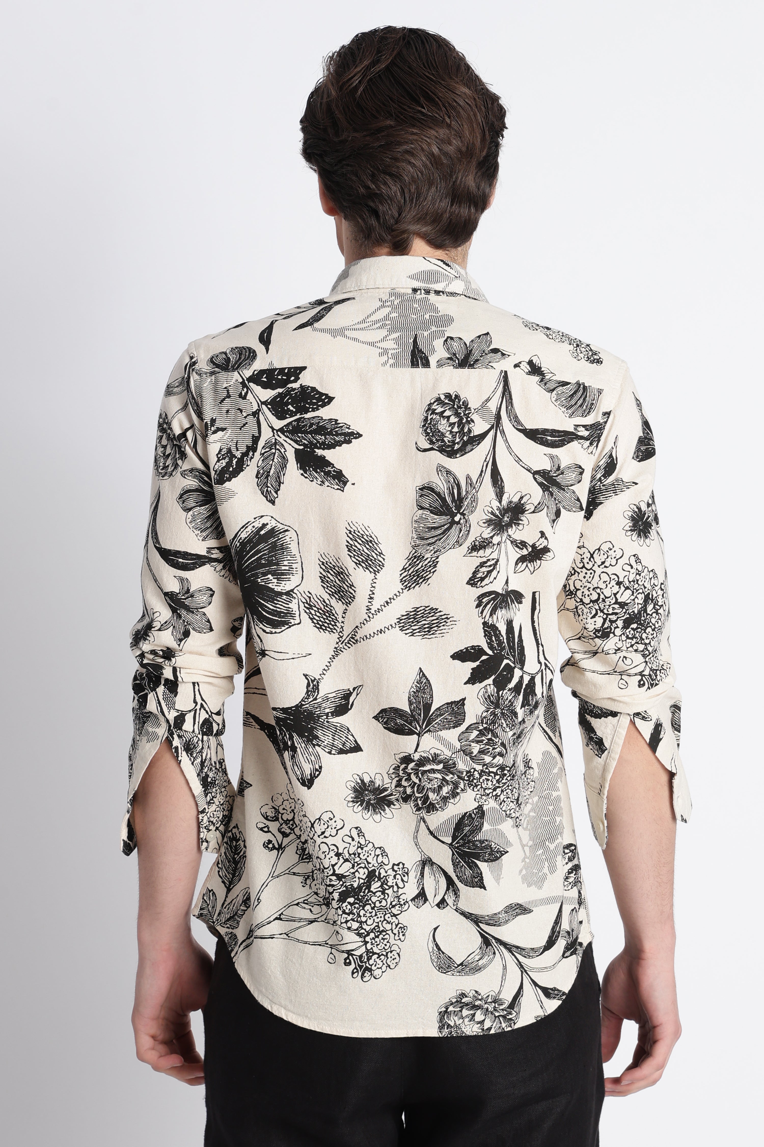 Men Abstract Block Print Shirt