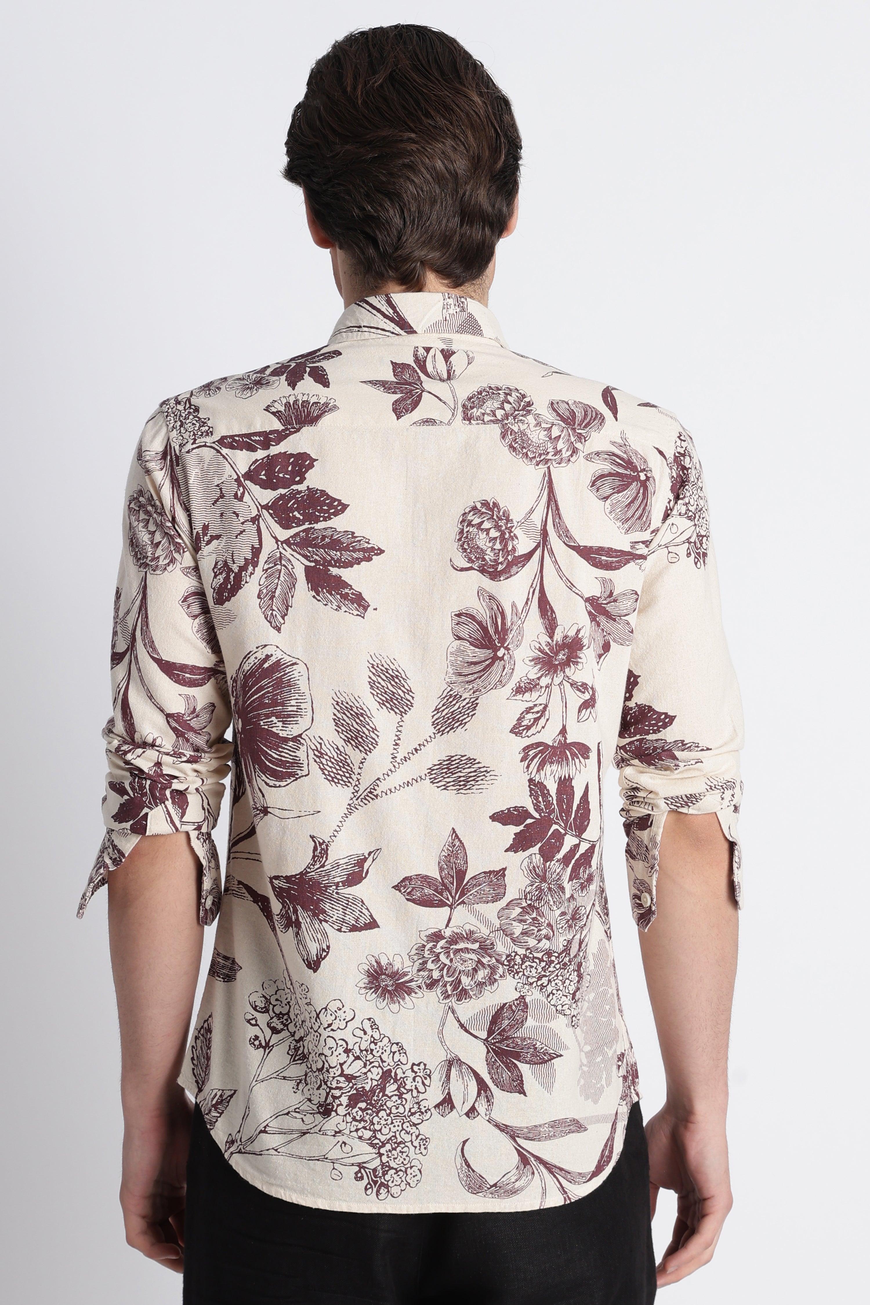Men Abstract Block Print Shirt