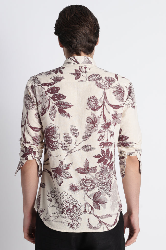 Men Abstract Block Print Shirt