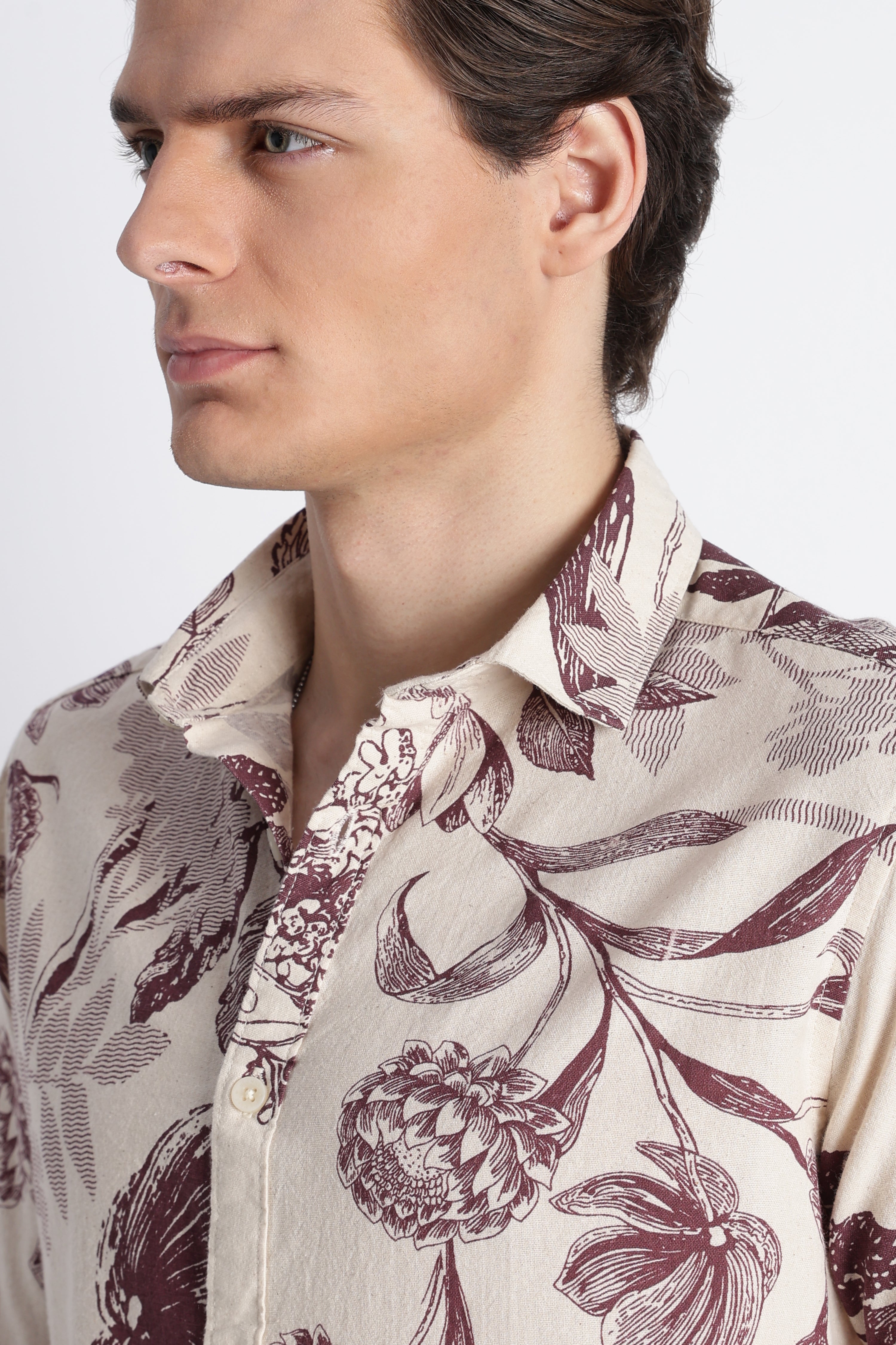 Men Abstract Block Print Shirt