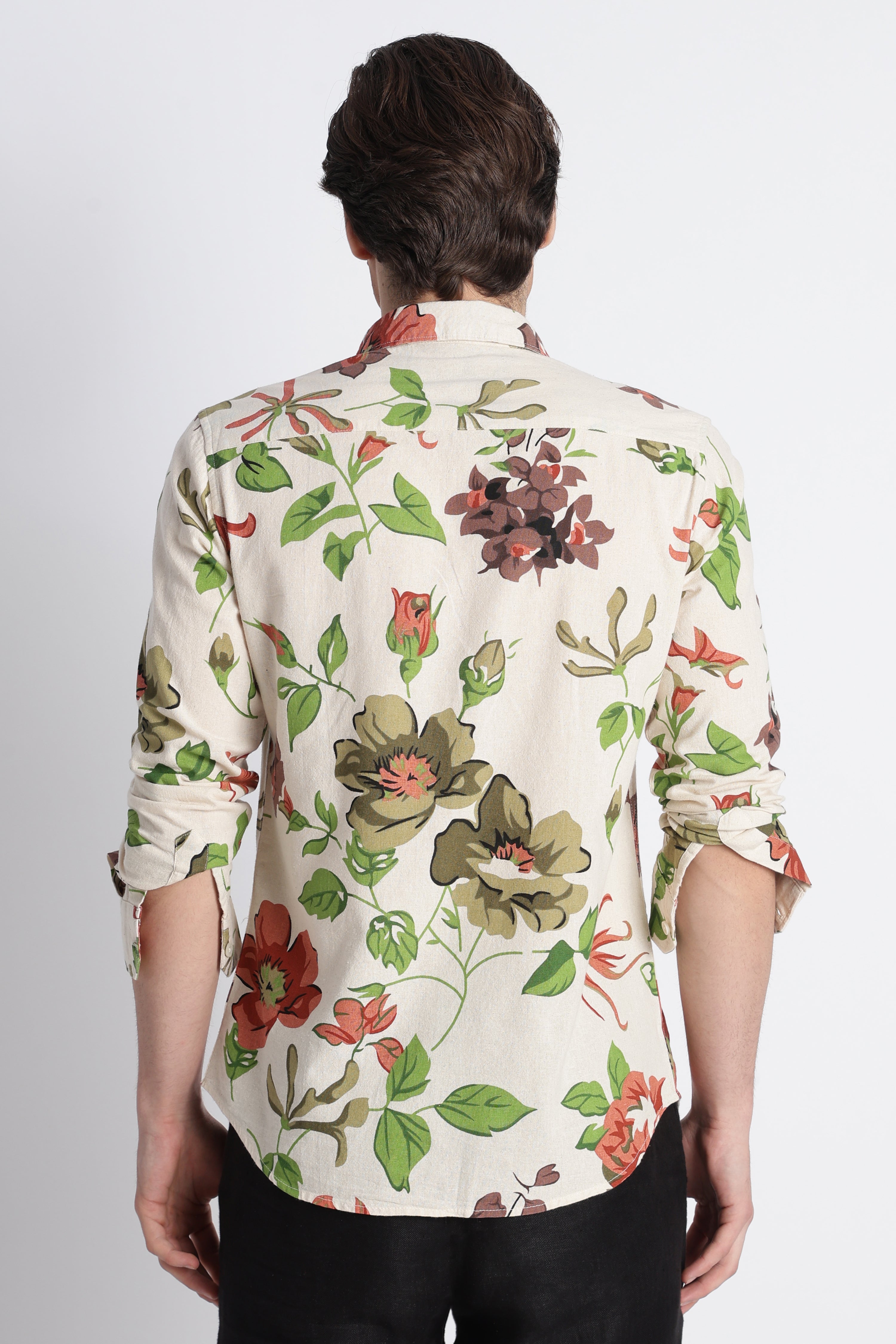 Men Abstract Block Print Shirt