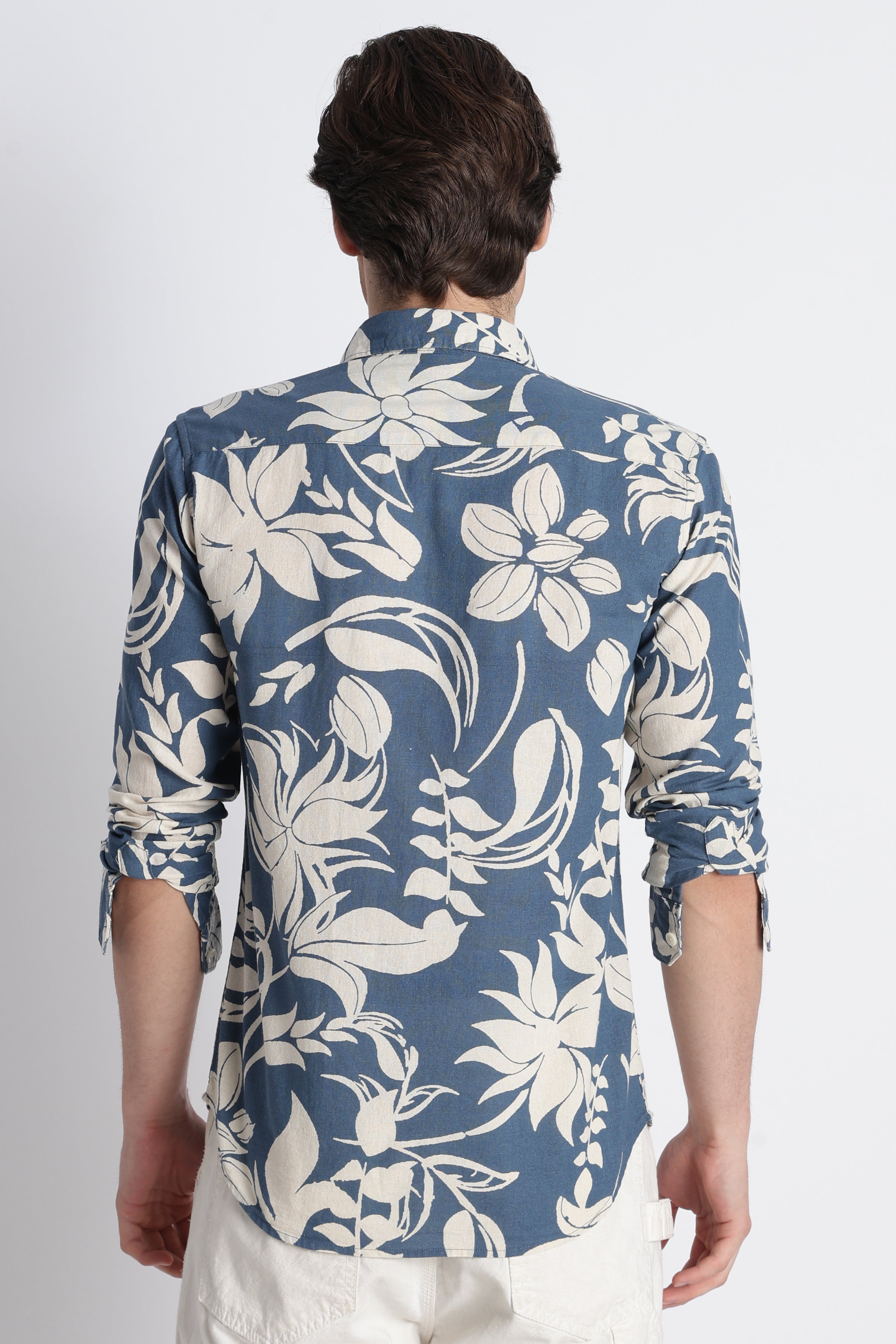Men Abstract Block Print Shirt