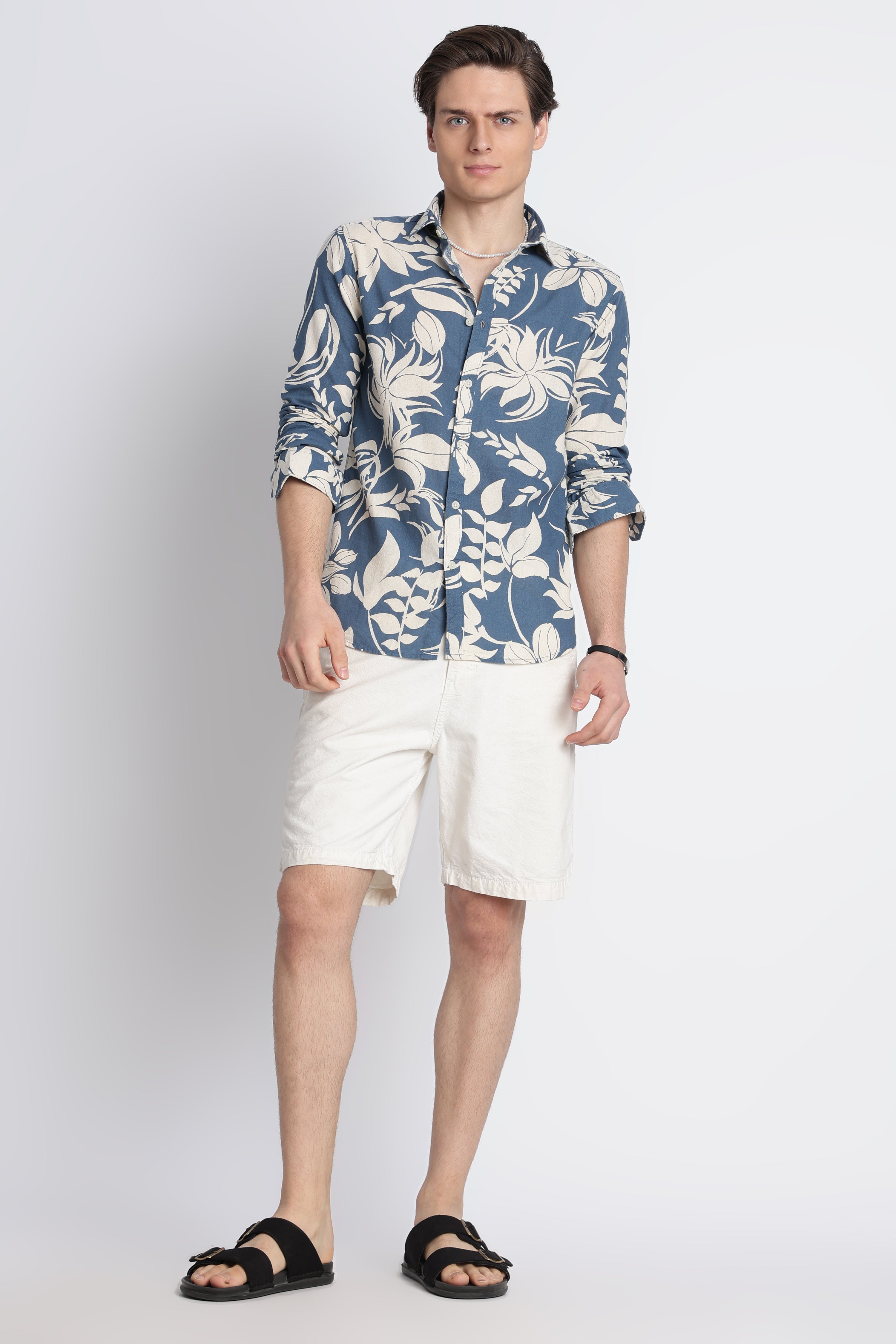 Men Abstract Block Print Shirt
