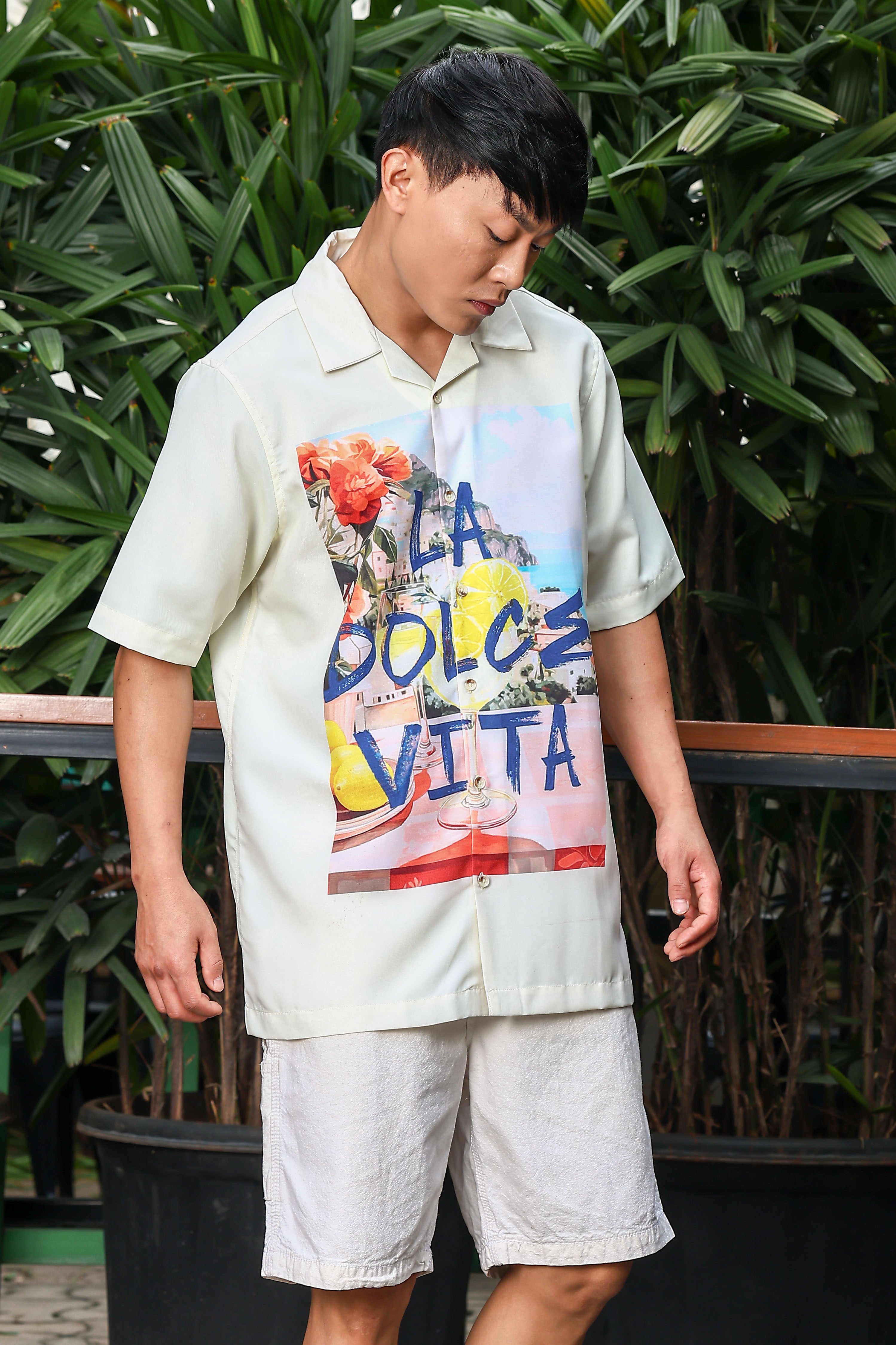 Men Yellow Relaxed Fit Resort Shirt