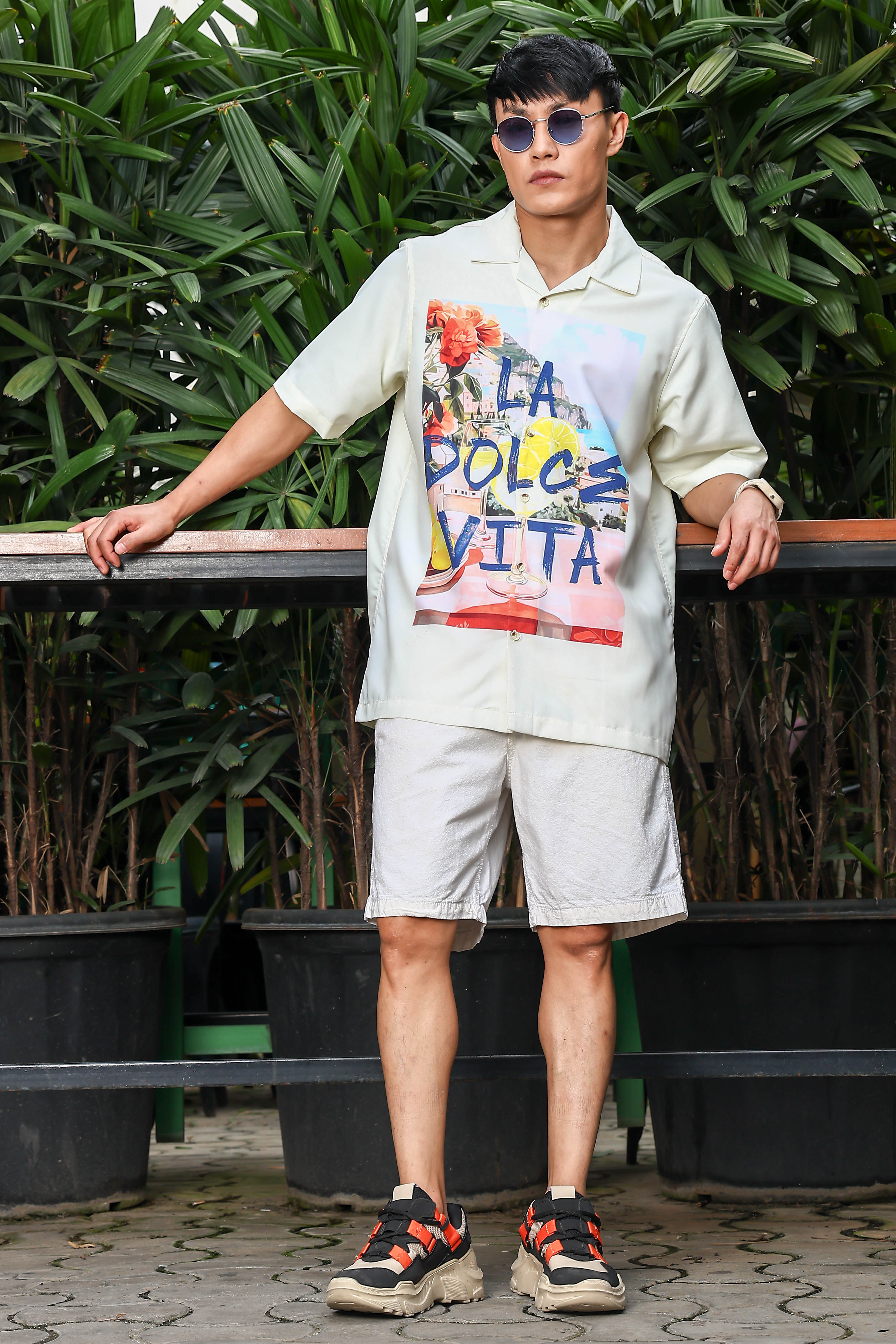 Men Yellow Relaxed Fit Resort Shirt