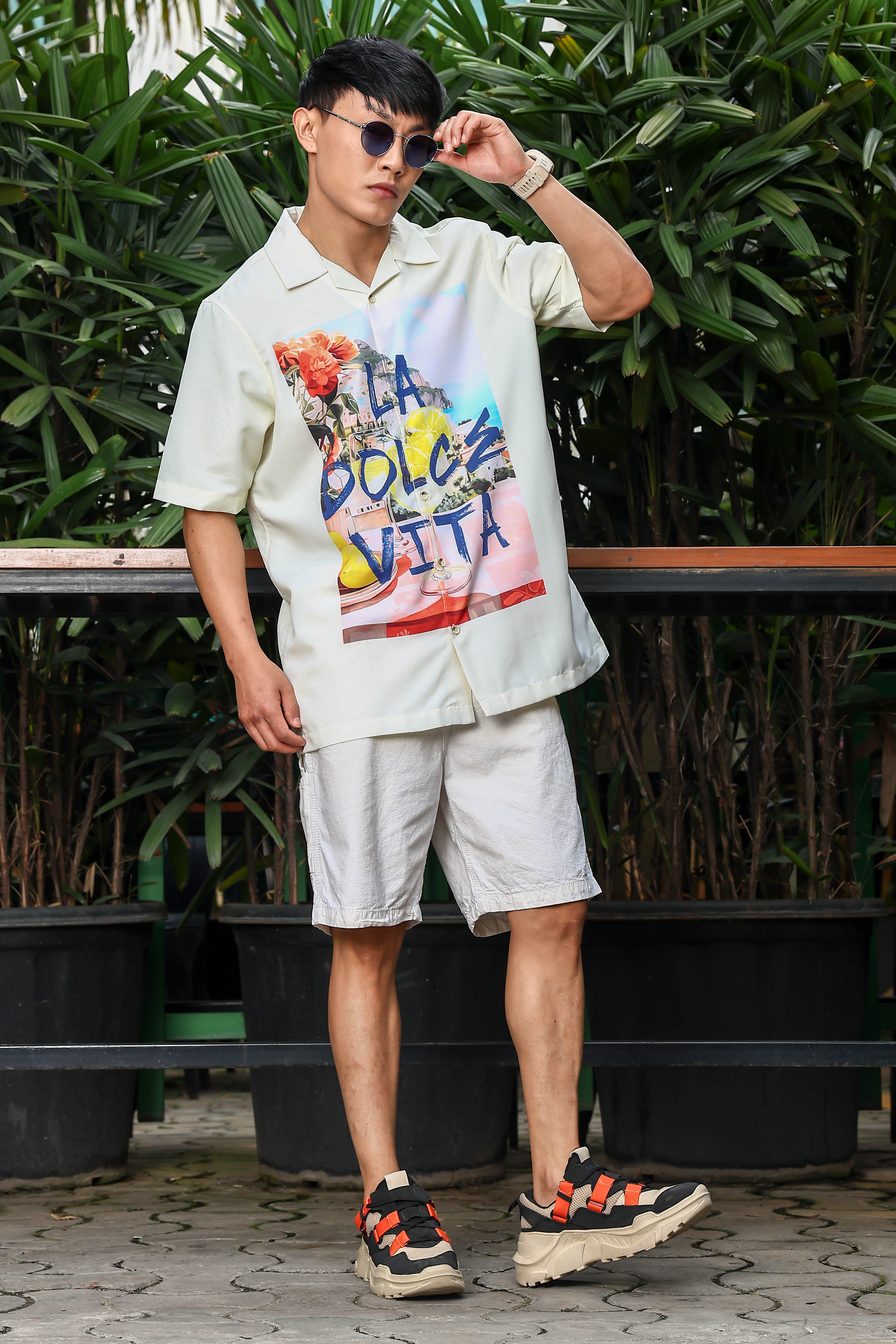 Men Yellow Relaxed Fit Resort Shirt