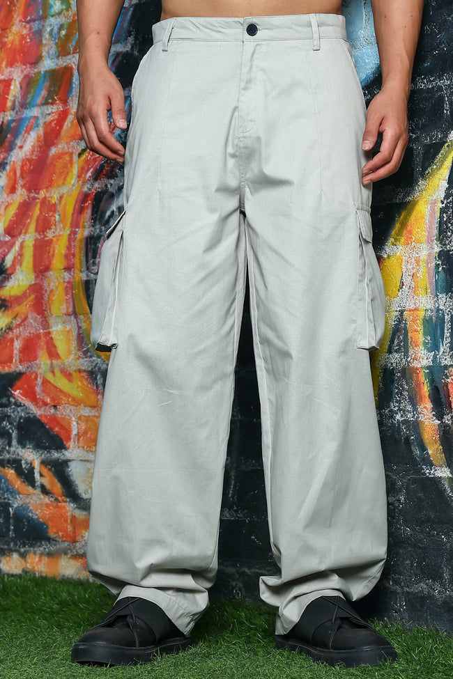 Unisex Grey Cargo Trousers