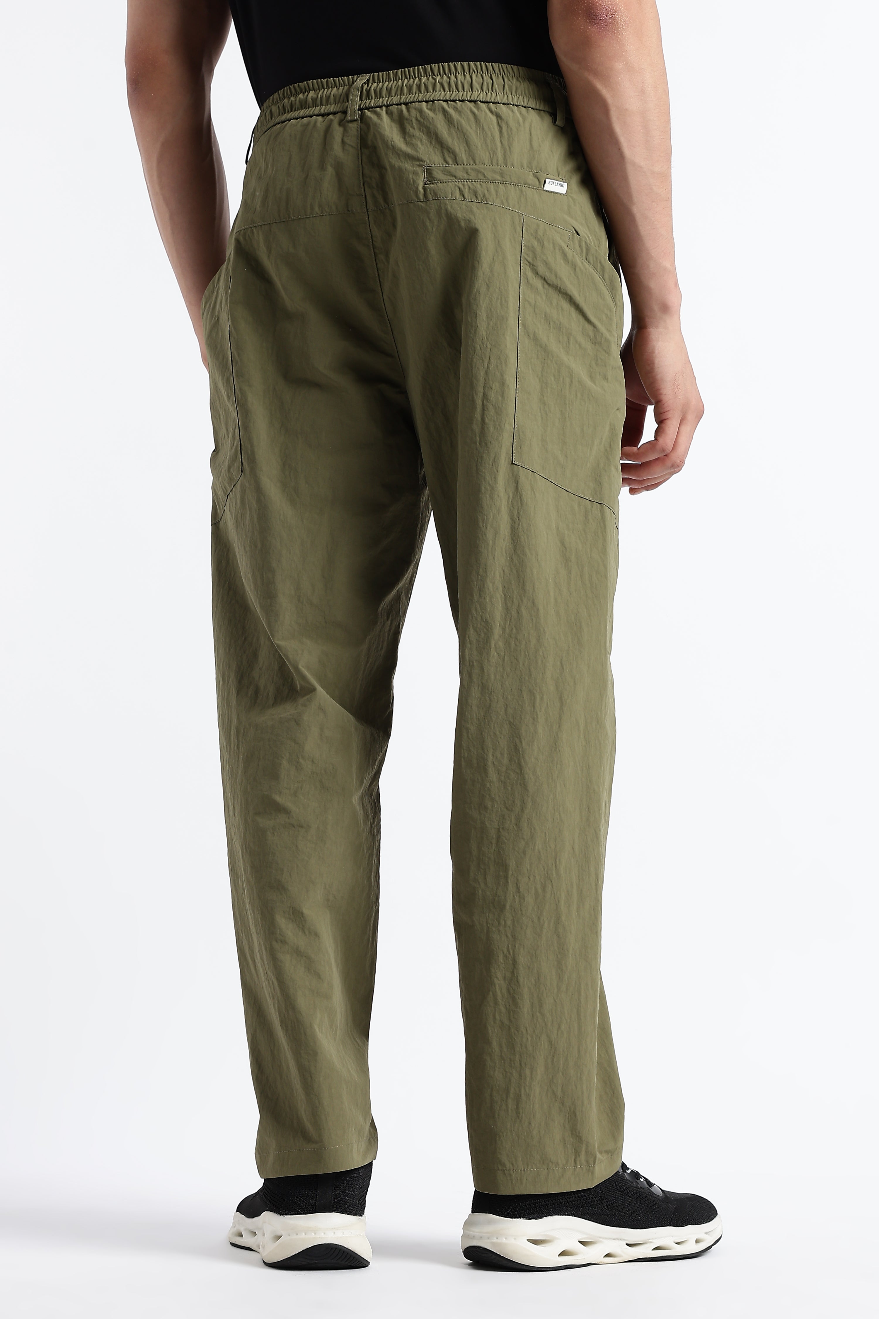 Men Streetwear Utility Drawcord Bottoms