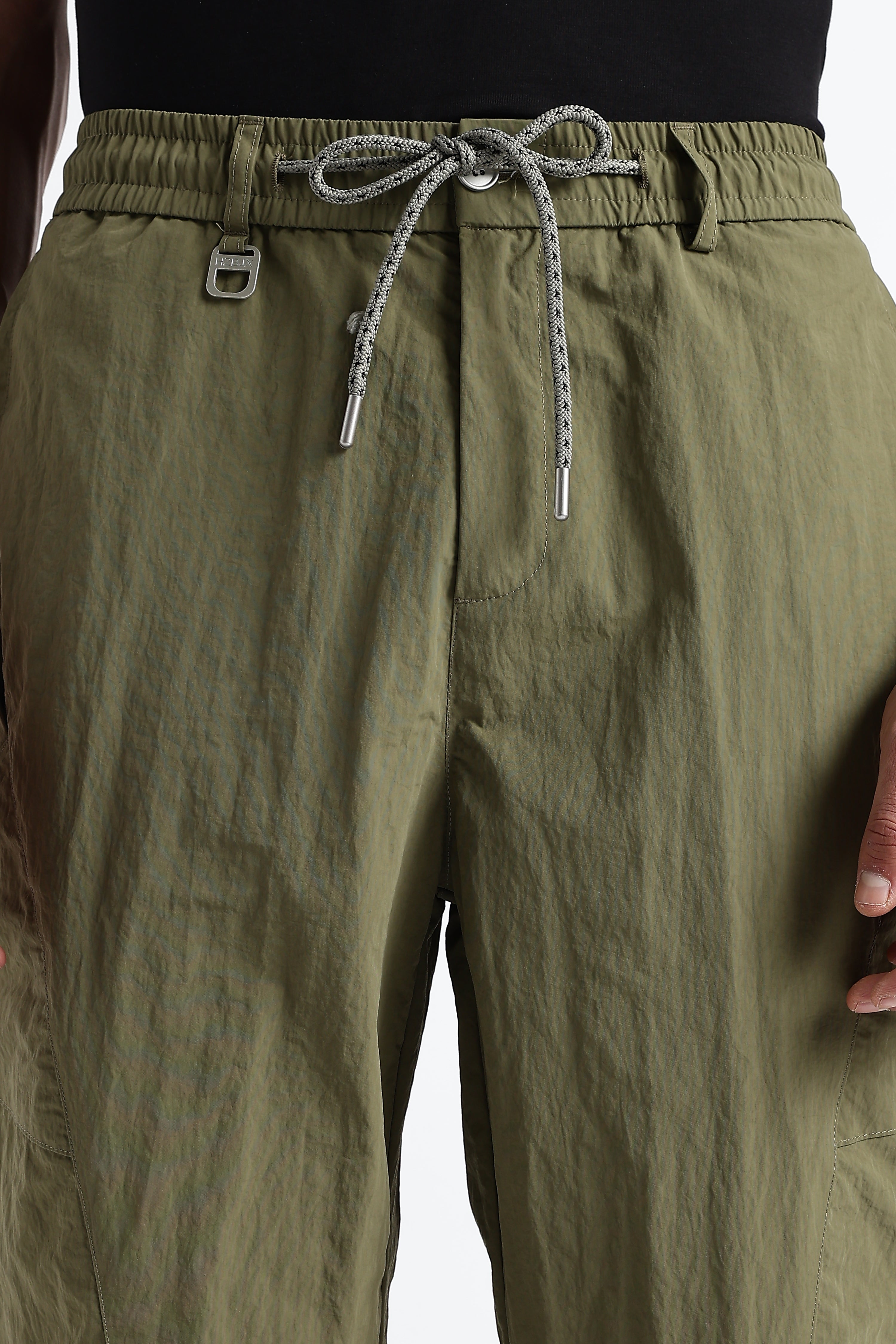 Men Streetwear Utility Drawcord Bottoms